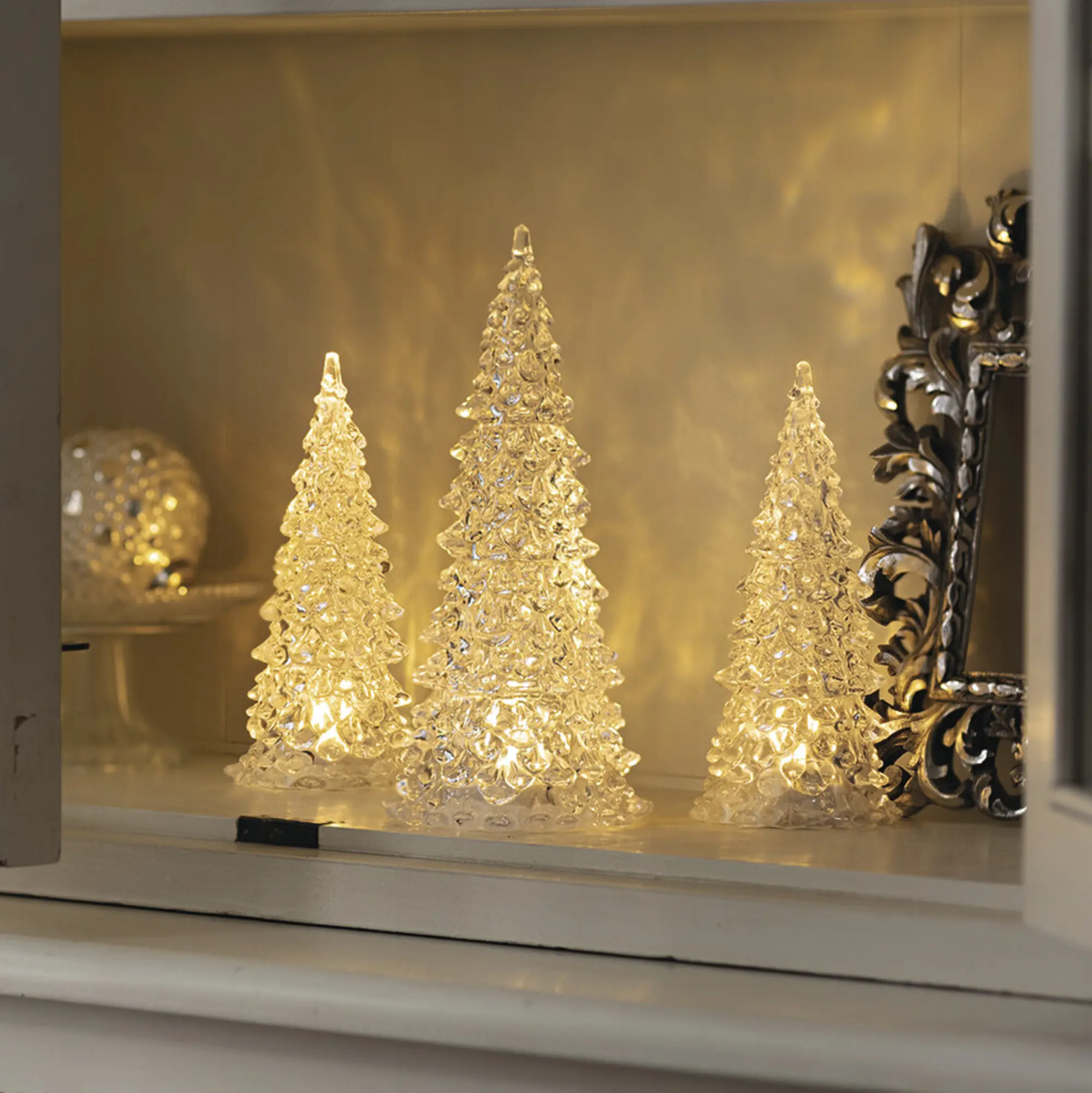 Acheter Lot de 3 sapins LED "Glamour"  dans la boutique en ligne de Frank Flechtwaren