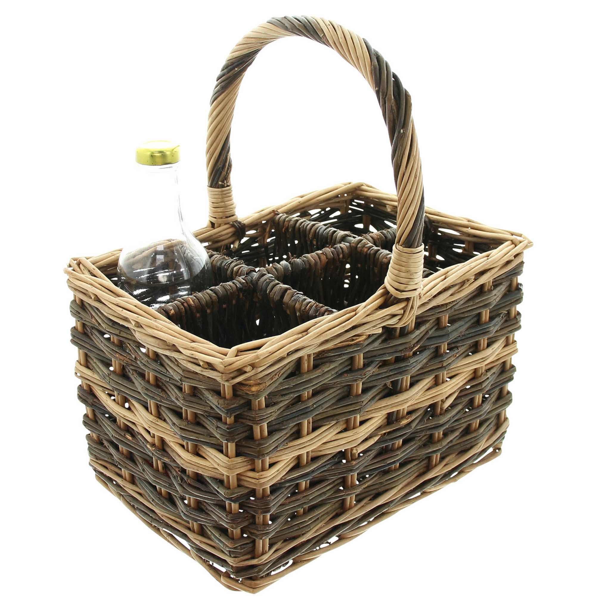 Acheter Panier à bouteilles "nature", pour 6 bouteilles  dans la boutique en ligne de Frank Flechtwaren pour Cuisine
