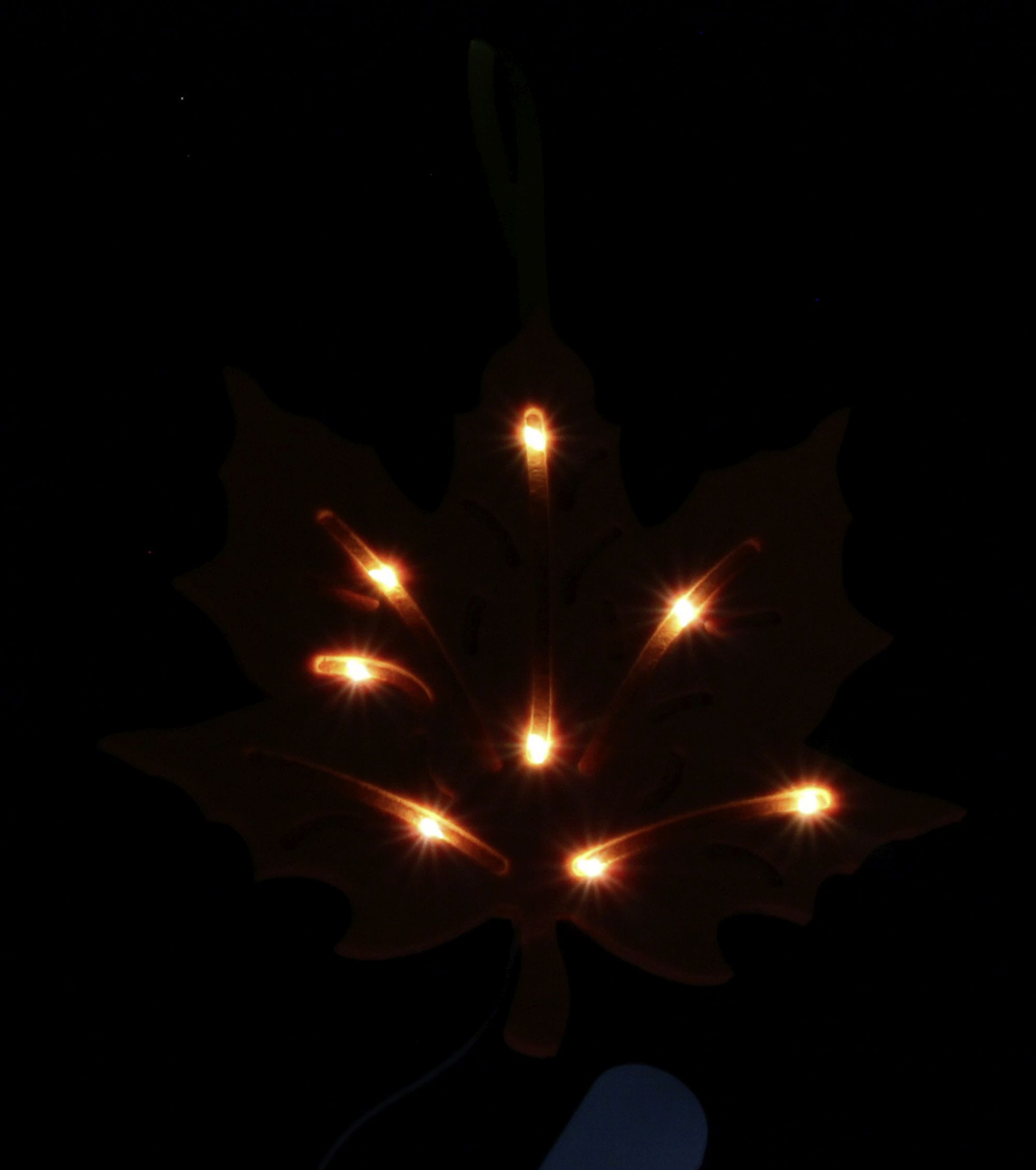 Acheter Lot de 3 suspensions LED "feuille d'érable"  dans la boutique en ligne de Frank Flechtwaren pour Série titre automne/hiver