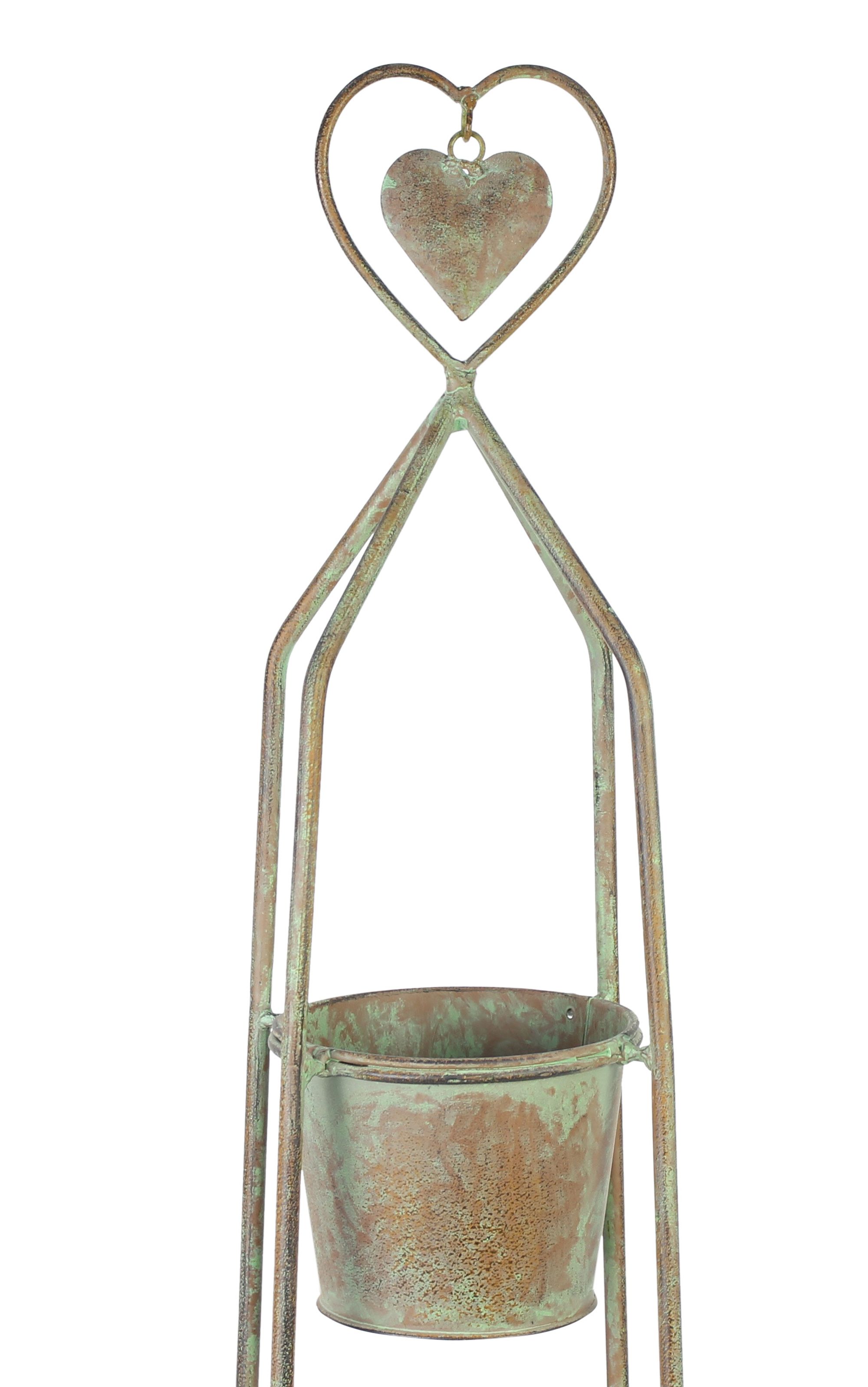 Acheter Colonne pour plantations "coeur"  dans la boutique en ligne de Frank Flechtwaren pour Pots de fleurs