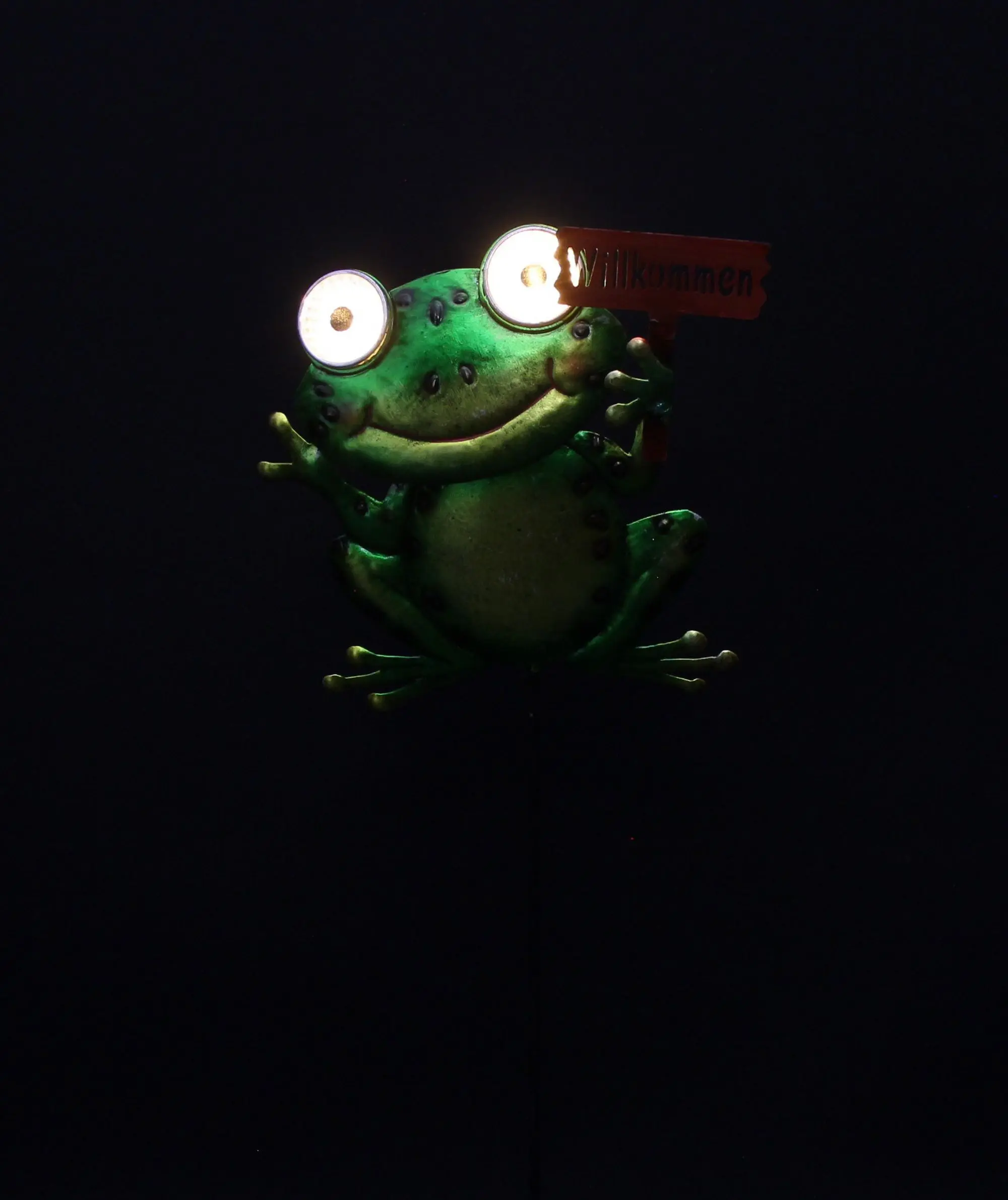 Acheter Pic solaire LED " Grazy Frog "  dans la boutique en ligne de Frank Flechtwaren pour Éclairage solaire