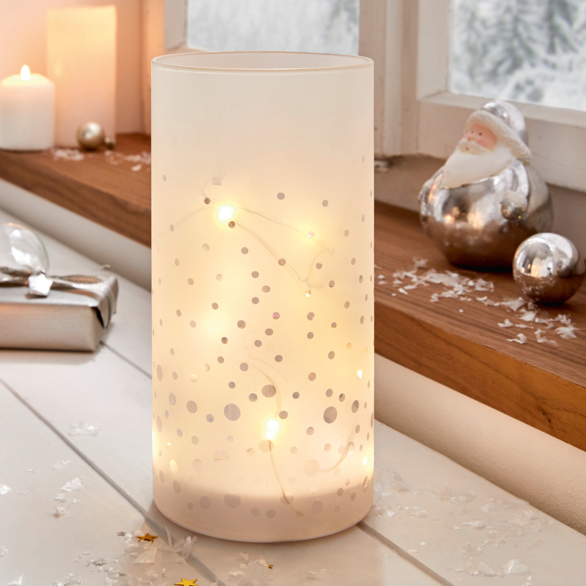 Acheter Verre LED "tourbillon de neige"  dans la boutique en ligne de Frank Flechtwaren pour Noël