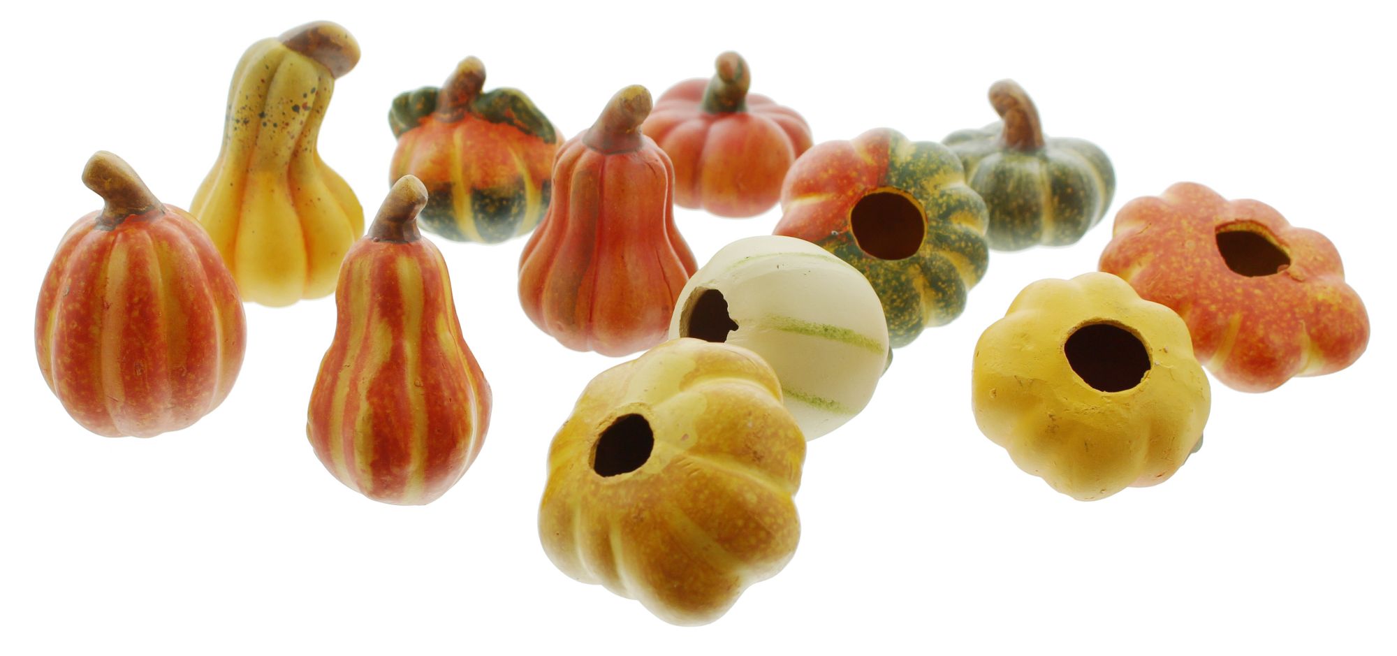 Acheter Lot de 12 citrouilles en terre cuite  dans la boutique en ligne de Frank Flechtwaren pour Automne