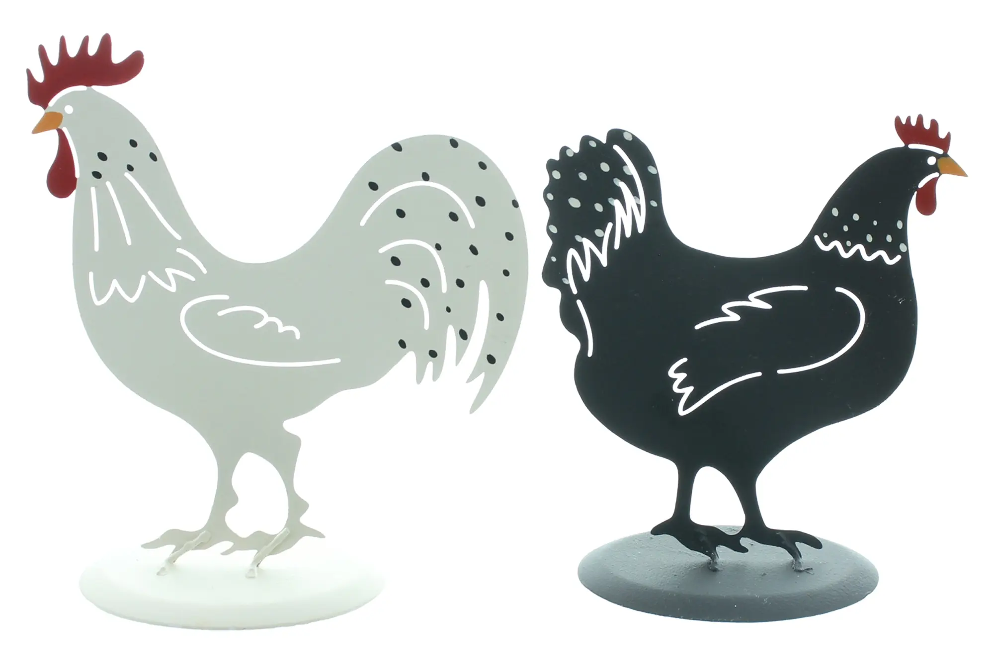 Acheter Lot de 2 figurines "black &amp; white"  dans la boutique en ligne de Frank Flechtwaren pour Figurines décoratives