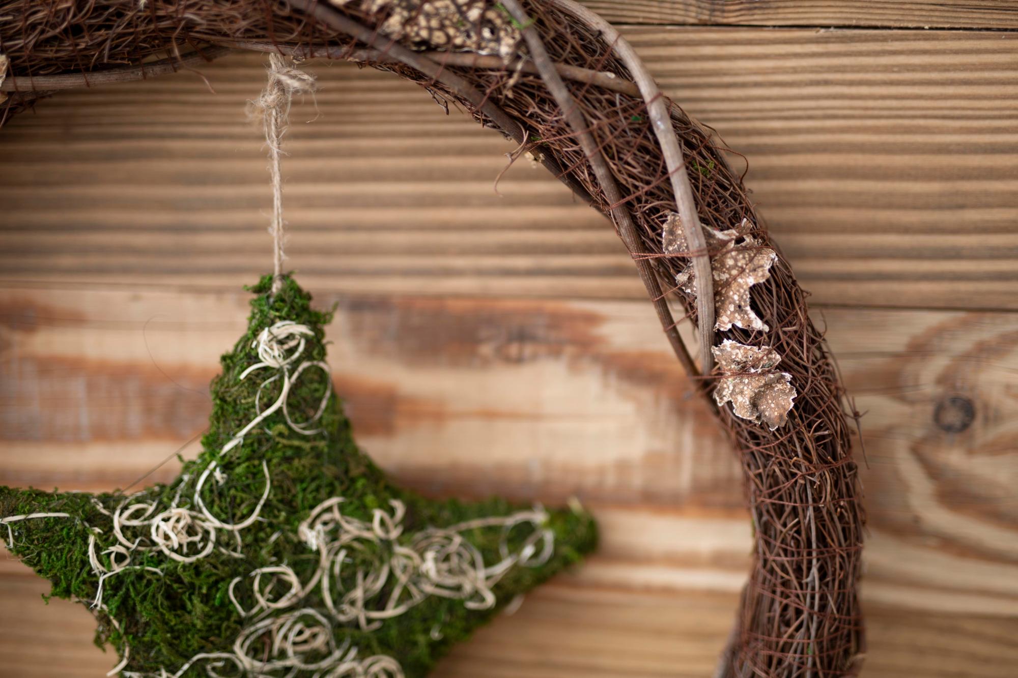 Acheter Couronne « Étoile de mousse »  dans la boutique en ligne de Frank Flechtwaren pour Shabby Chic