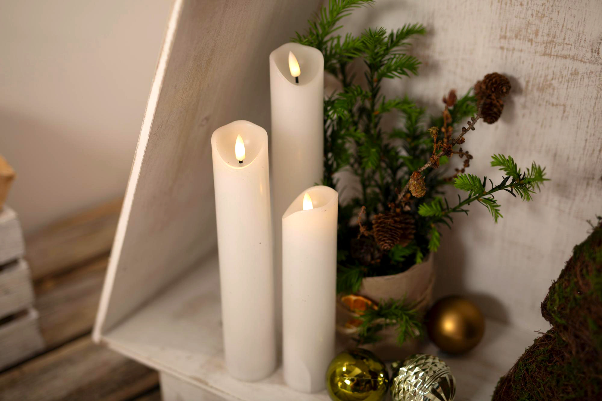 Acheter Lot de 4 bougies LED "élégance"  dans la boutique en ligne de Frank Flechtwaren pour Shabby Chic