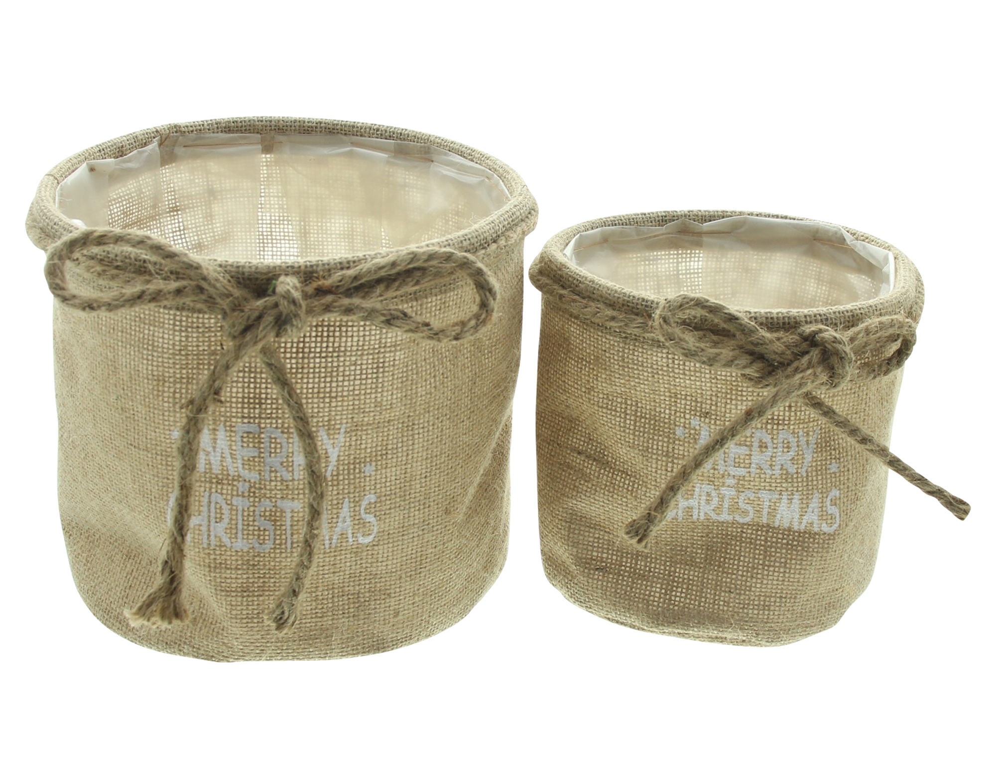 Acheter Lot de 2 paniers à plantes "Merry Christmas"  dans la boutique en ligne de Frank Flechtwaren pour Série titre Noël