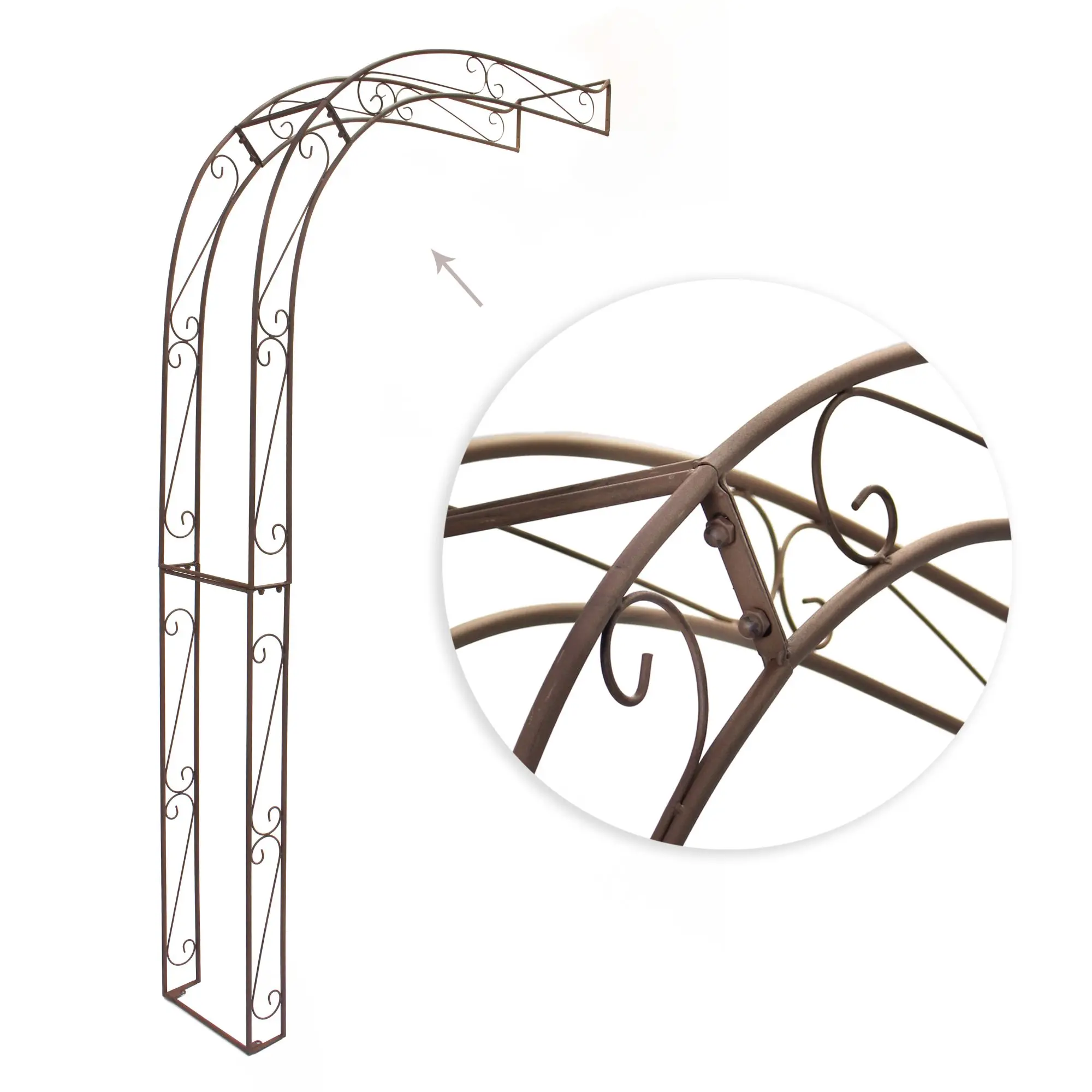 Acheter Tuteur à plantes "demi-arche" dans la boutique en ligne de Frank Flechtwaren pour Treillis & arceaux Acheter Tuteur à plantes "demi-arche" dans la boutique en ligne de Frank Flechtwaren pour Treillis & arceaux