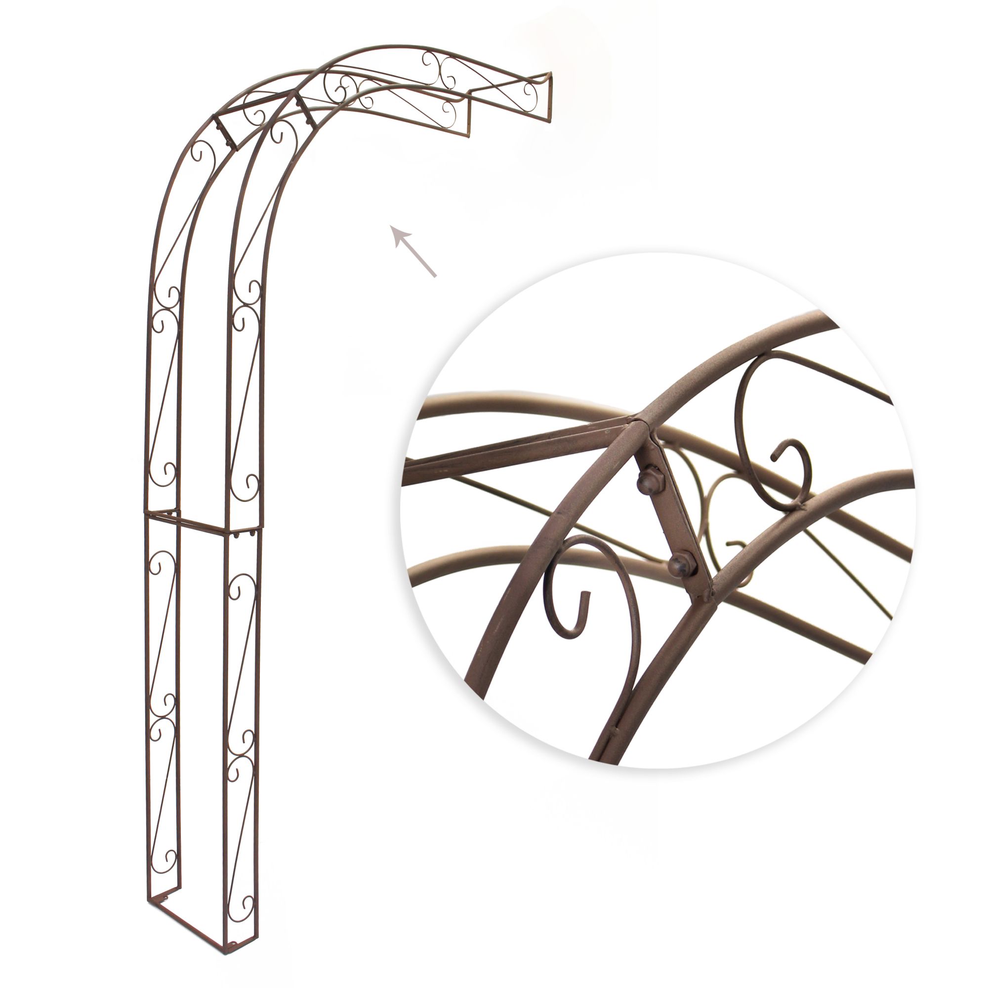 Acheter Tuteur à plantes "demi-arche" dans la boutique en ligne de Frank Flechtwaren pour Treillis & arceaux Acheter Tuteur à plantes "demi-arche" dans la boutique en ligne de Frank Flechtwaren pour Treillis & arceaux