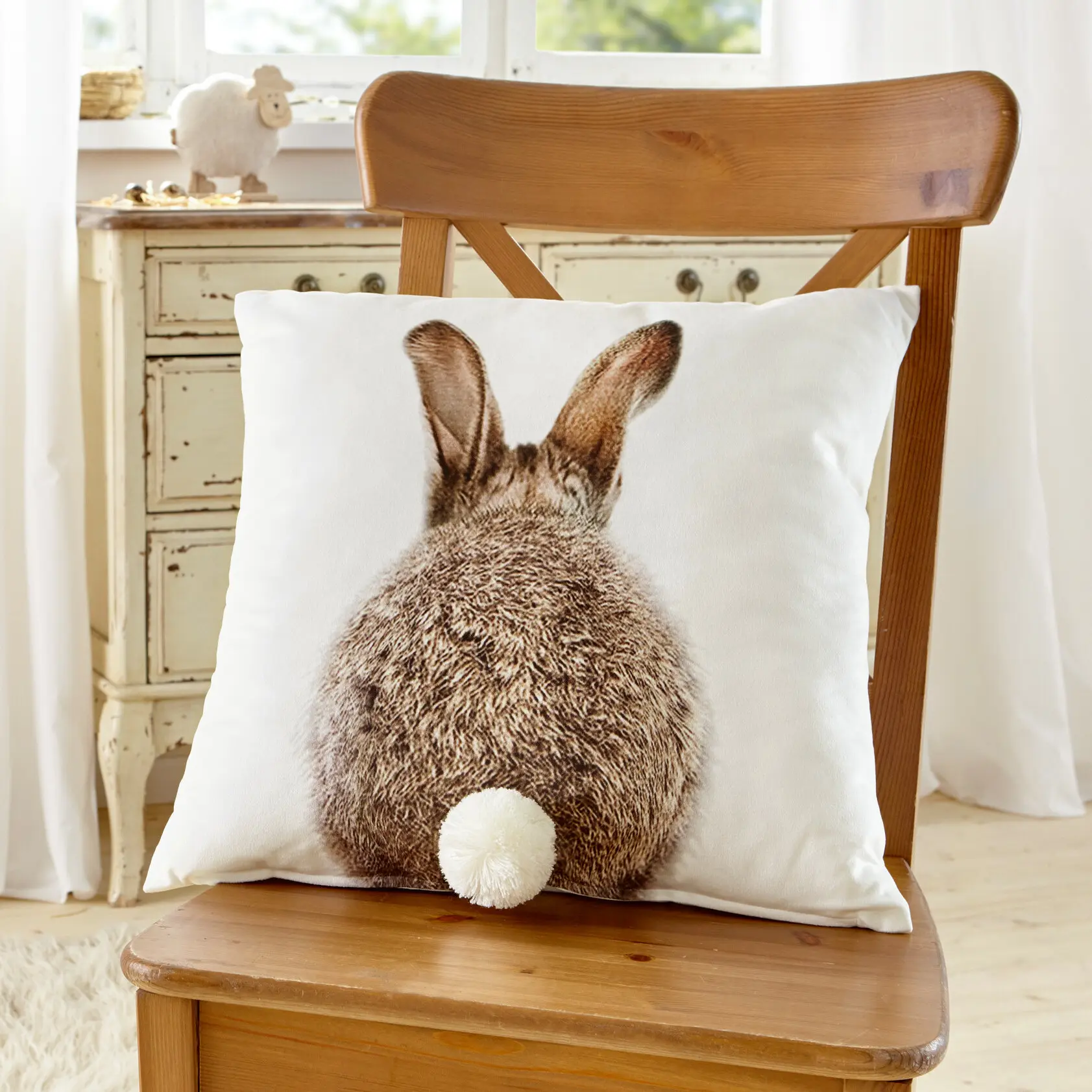 Acheter Housse de coussin " lapin"  dans la boutique en ligne de Frank Flechtwaren