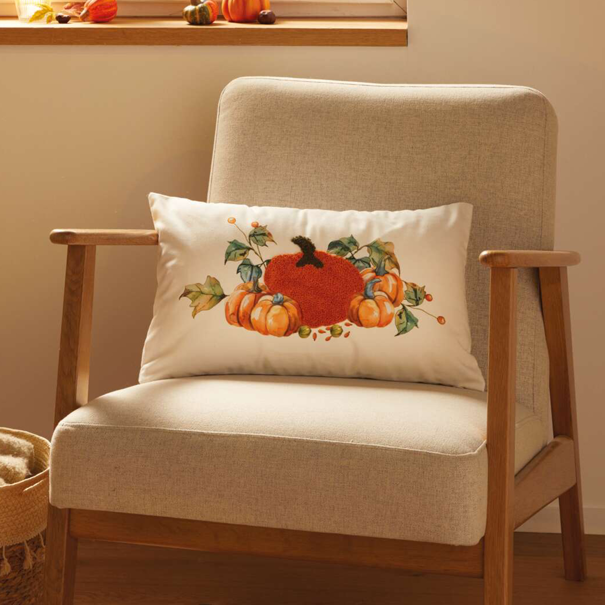 Acheter Housse de coussin "citrouille de jardin"  dans la boutique en ligne de Frank Flechtwaren