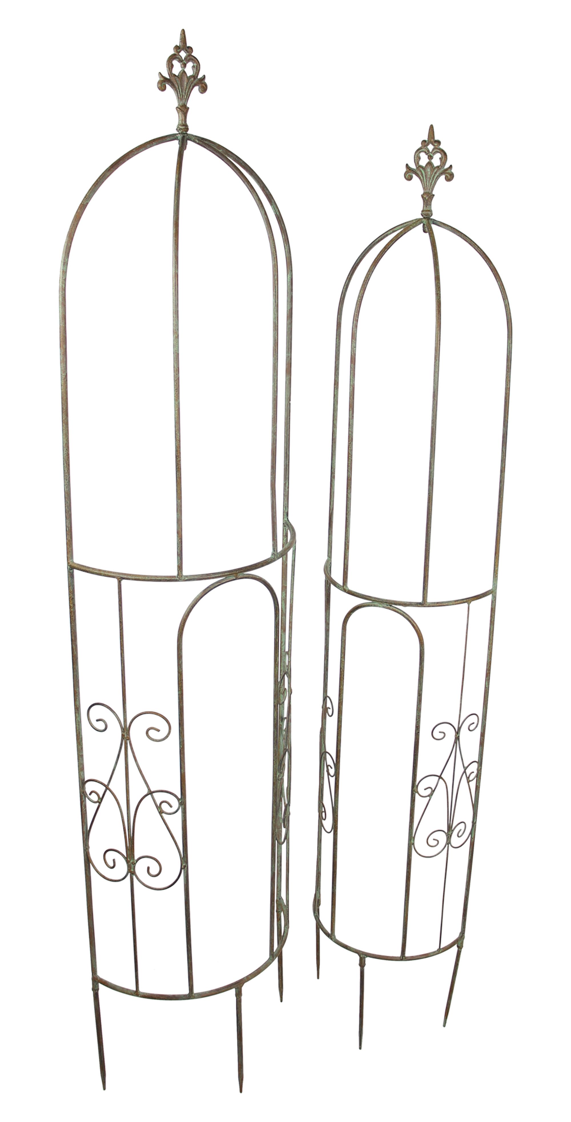 Acheter Lot de 2 treillages demi-cercle "fleur de lys" dans la boutique en ligne de Frank Flechtwaren pour Pics de jardin Acheter Lot de 2 treillages demi-cercle "fleur de lys" dans la boutique en ligne de Frank Flechtwaren pour Pics de jardin