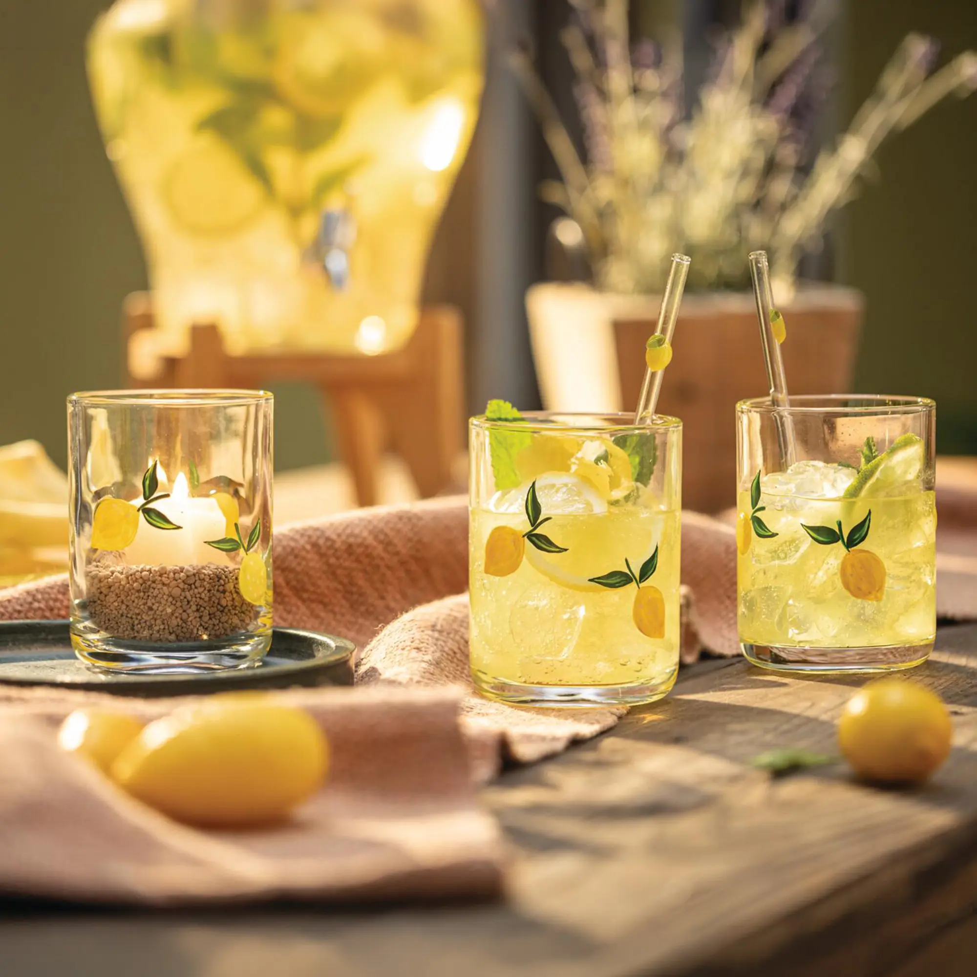 Acheter Lot de 2 verres "Citron"  dans la boutique en ligne de Frank Flechtwaren