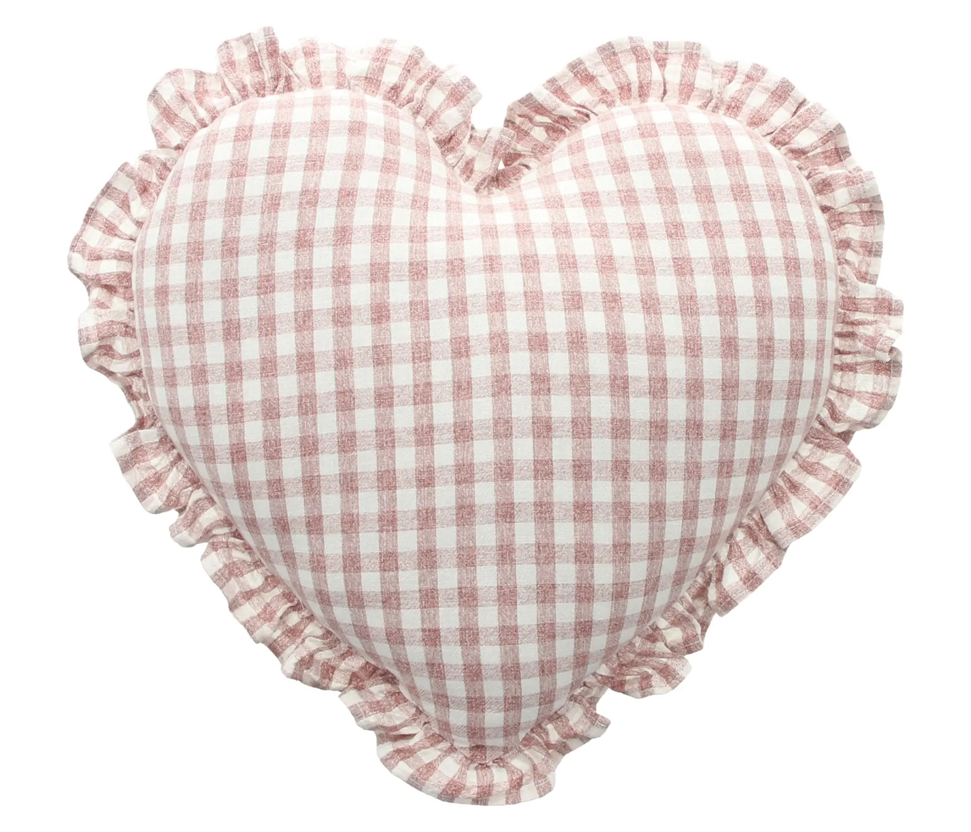 Acheter Coussin coeur "carreaux vintage"  dans la boutique en ligne de Frank Flechtwaren pour Charme champêtre