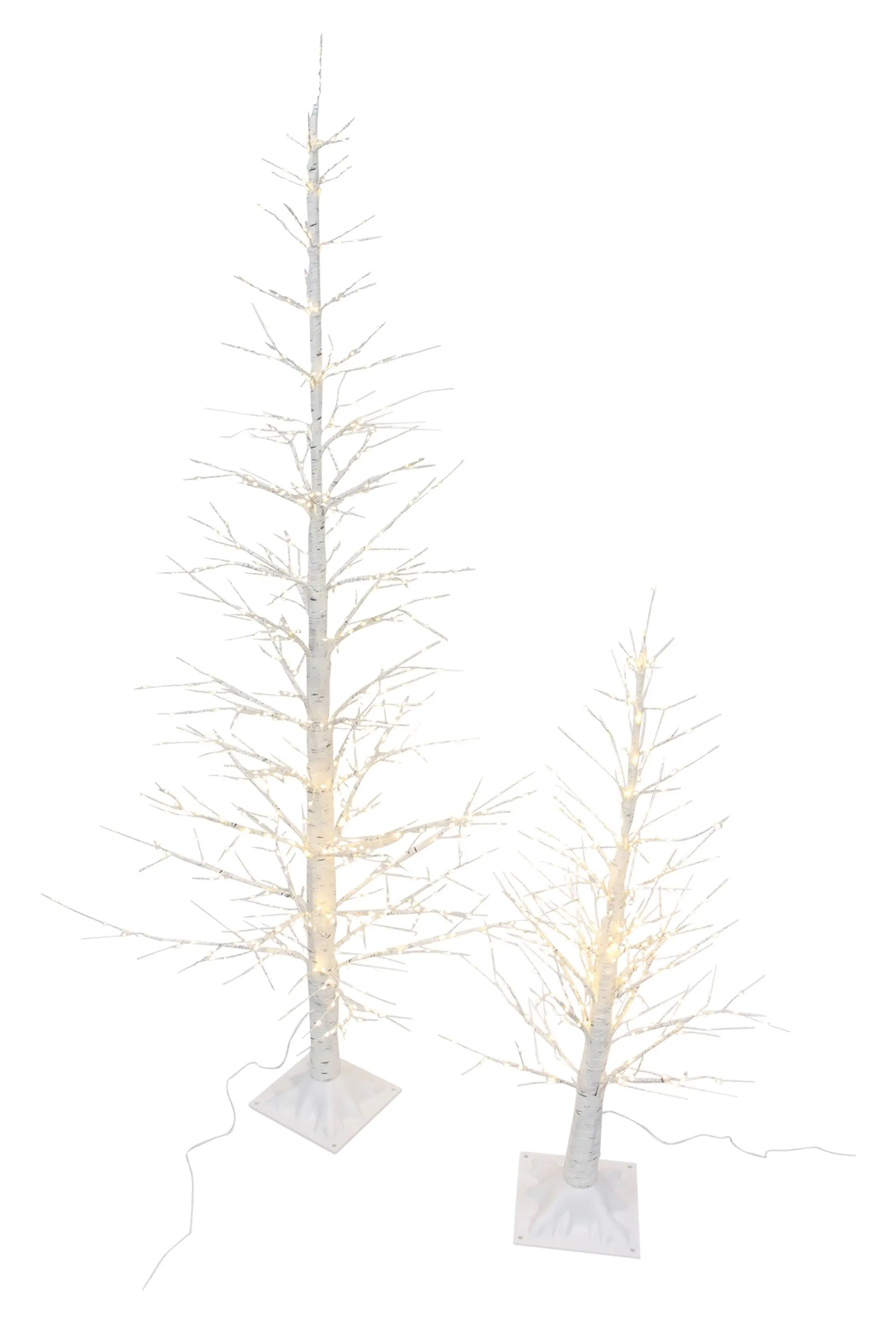 Acheter Lot de 2 sapins LED "White Christmas"  dans la boutique en ligne de Frank Flechtwaren pour Série titre Noël