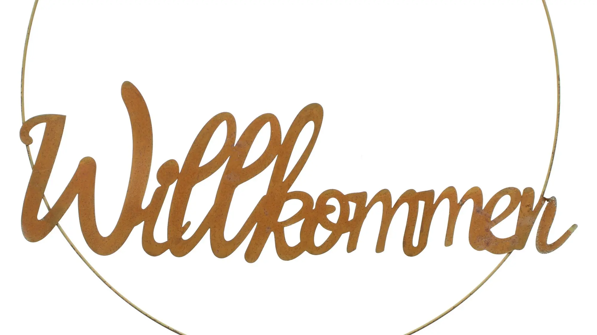 Acheter Anneau en métal "Willkommen"  dans la boutique en ligne de Frank Flechtwaren pour Pâques