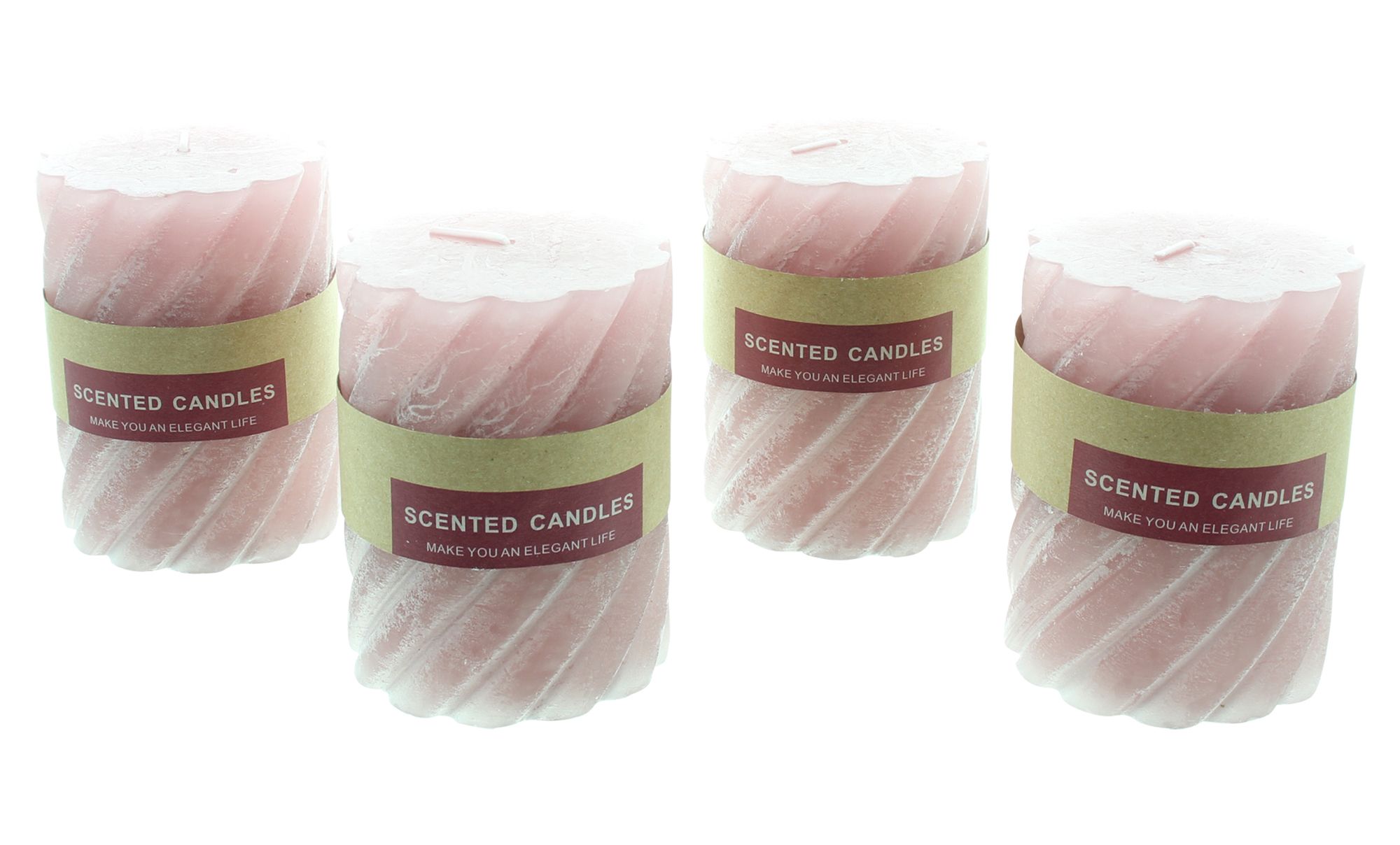 Acheter Lot de 4 bougies "rose"  dans la boutique en ligne de Frank Flechtwaren pour Pâques
