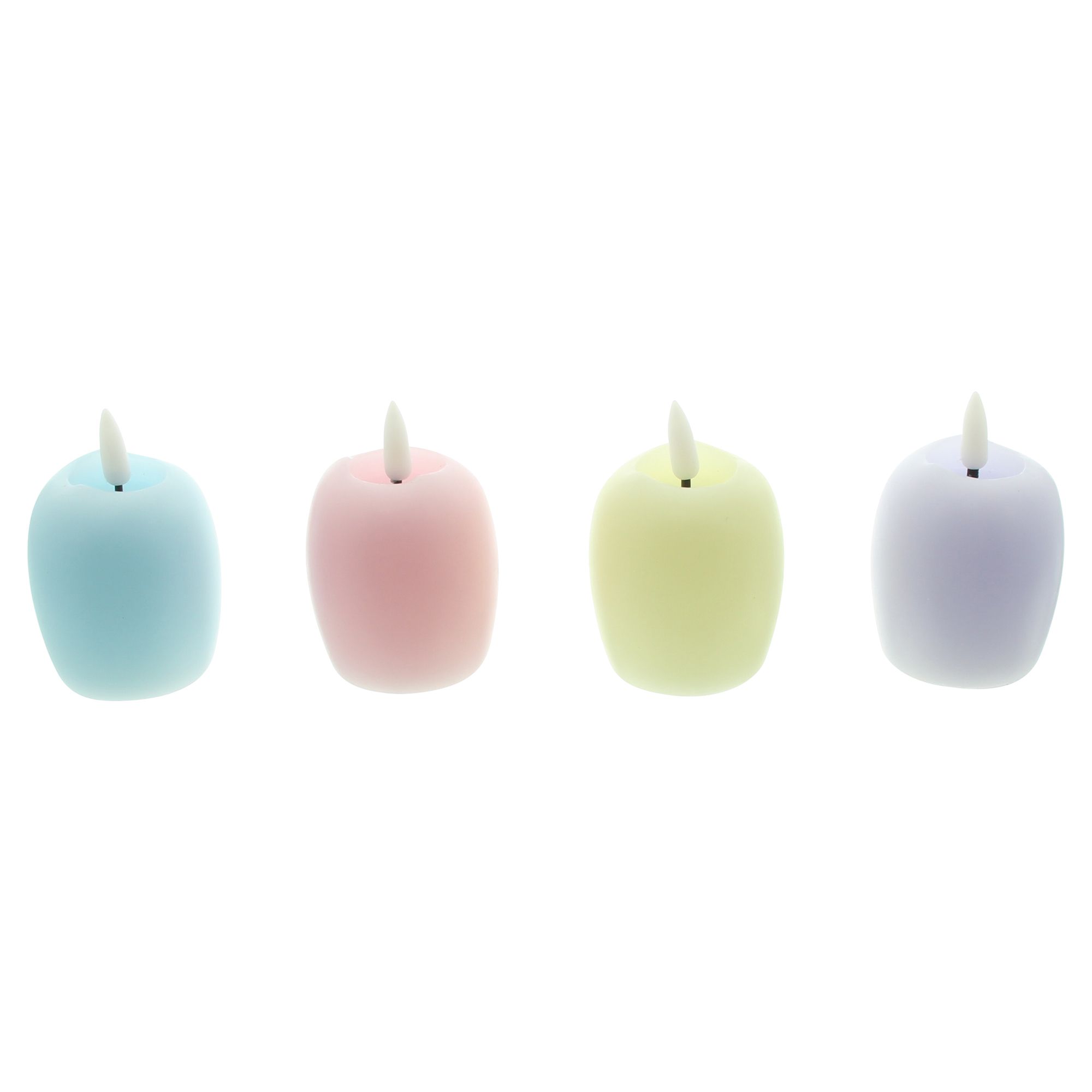 Acheter Lot de 4 bougies LED "oeuf pastel"  dans la boutique en ligne de Frank Flechtwaren pour Pâques