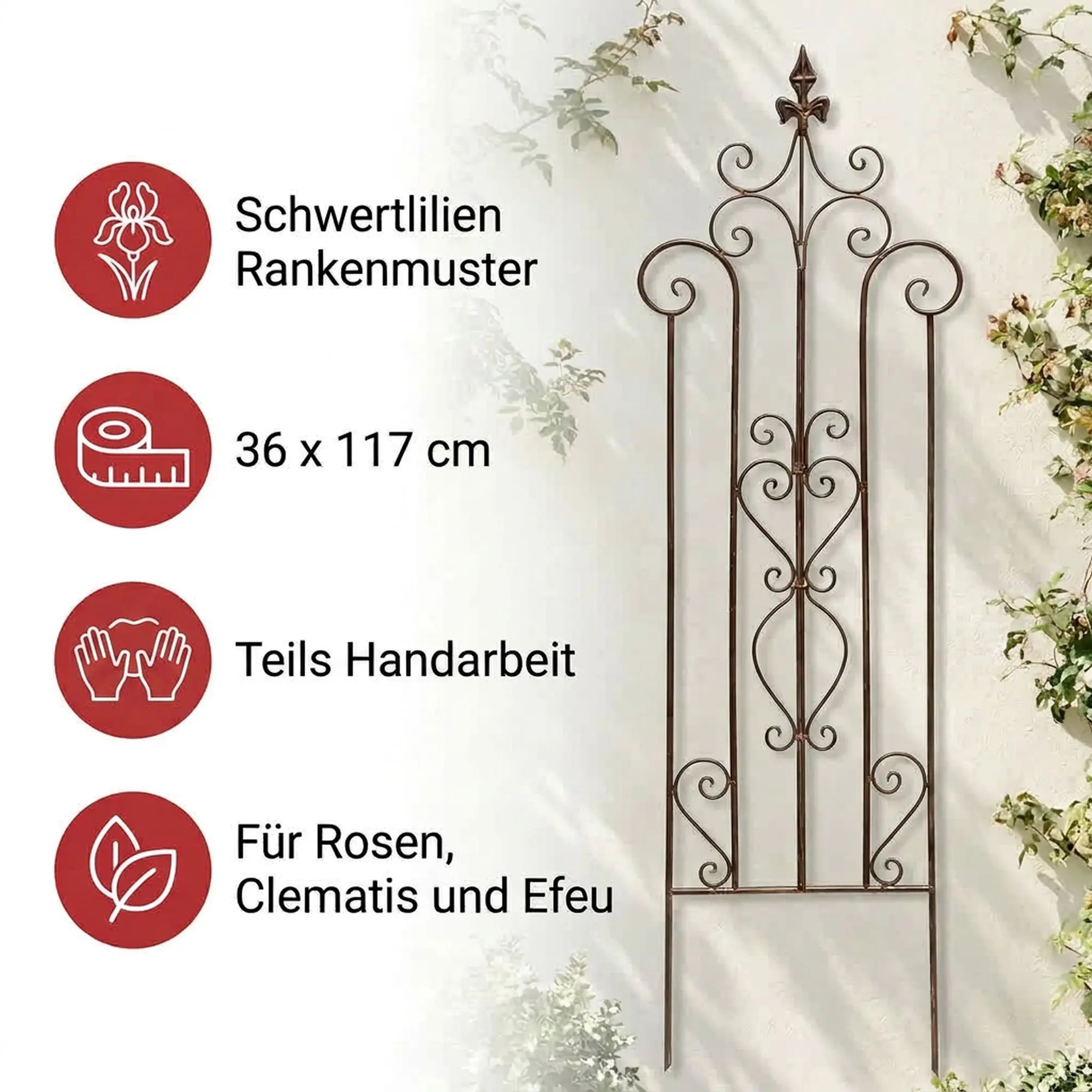 Acheter Treillage "fleur de lys"  dans la boutique en ligne de Frank Flechtwaren pour Aménagement de parterres
