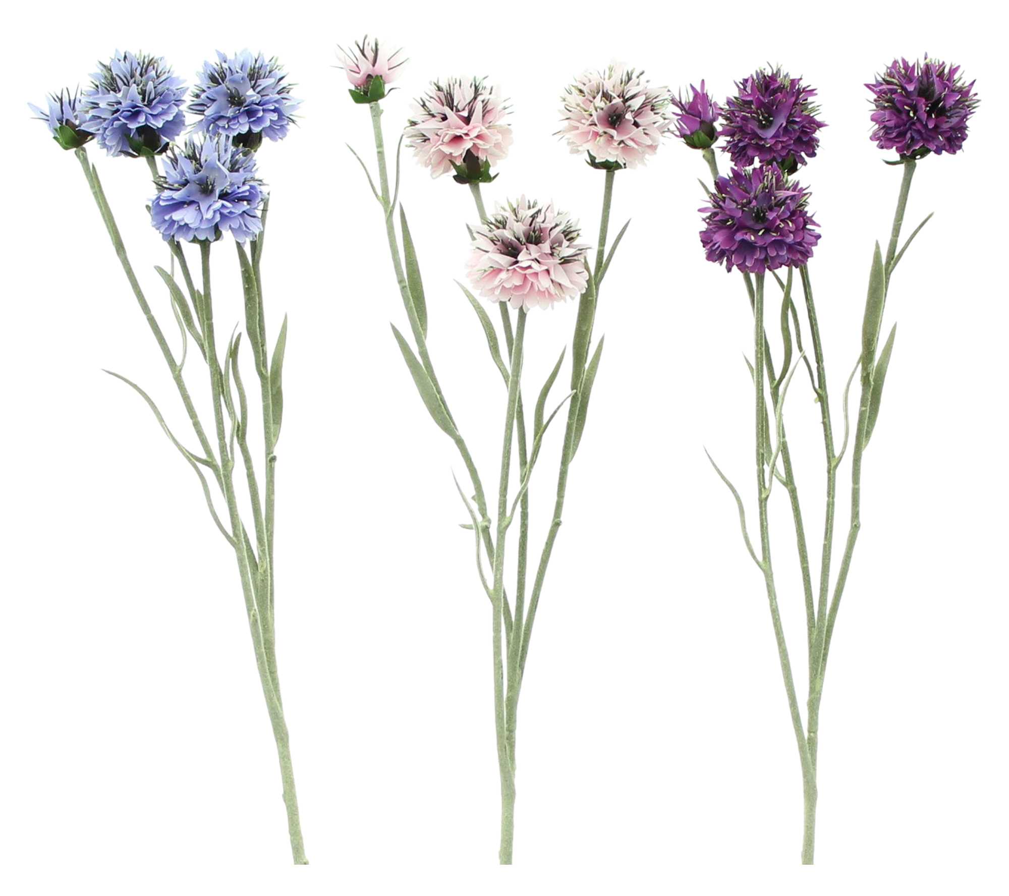 Acheter Lot de 3 fleurs synthétiques "chardon boule"  dans la boutique en ligne de Frank Flechtwaren pour Plantes artificielles