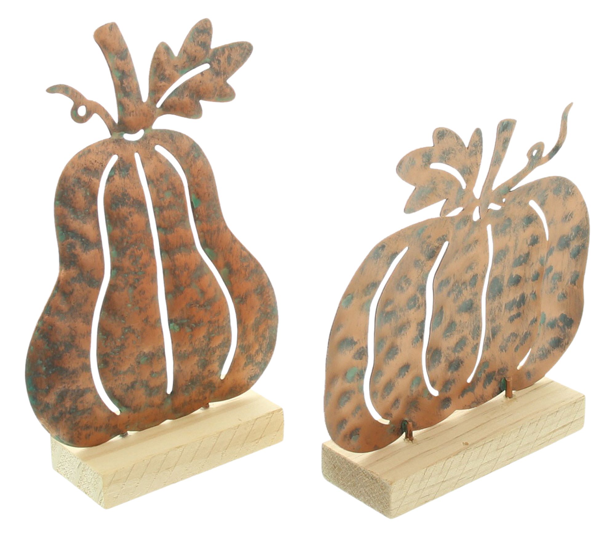 Acheter Lot de 2 citrouilles "métallique"  dans la boutique en ligne de Frank Flechtwaren pour Automne