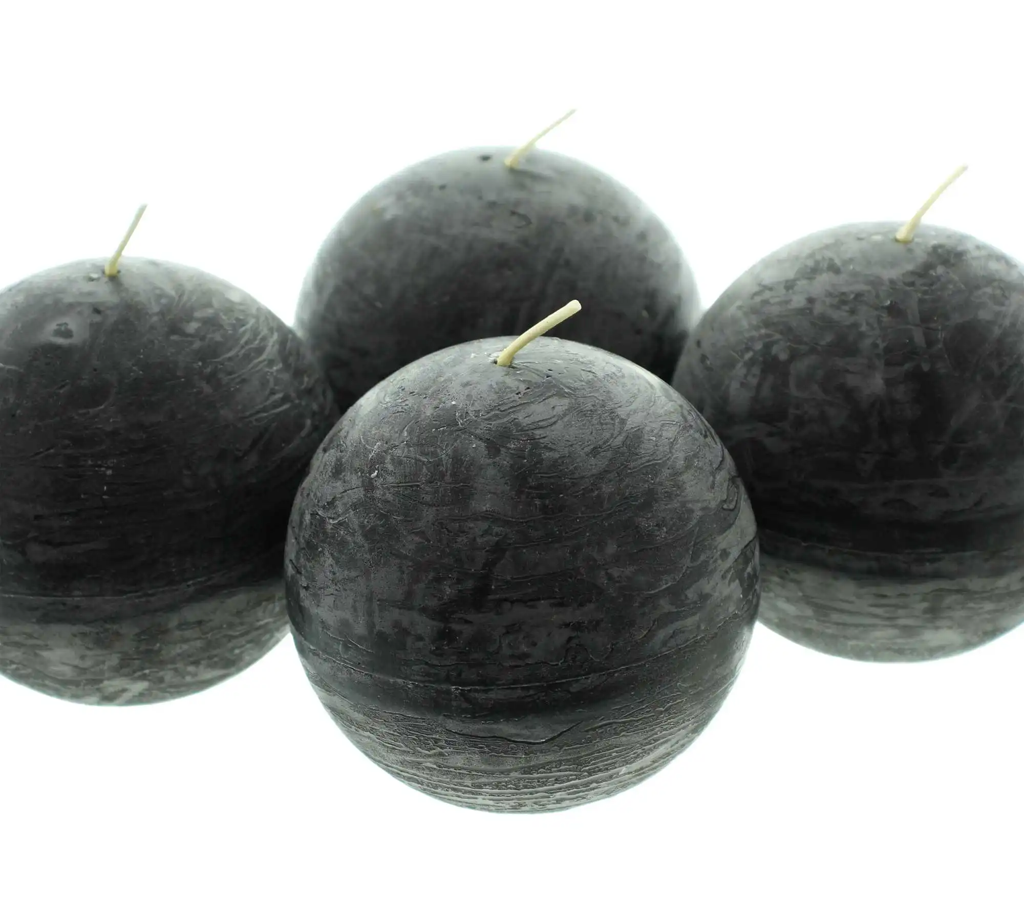 Acheter Lot de 4 bougies rondes " Black"  dans la boutique en ligne de Frank Flechtwaren pour Pâques