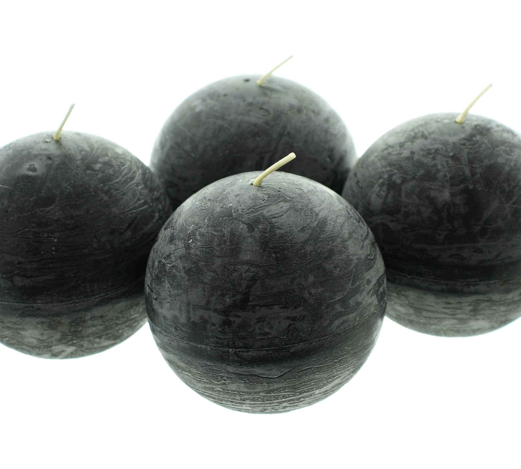 Acheter Lot de 4 bougies rondes " Black"  dans la boutique en ligne de Frank Flechtwaren pour Pâques