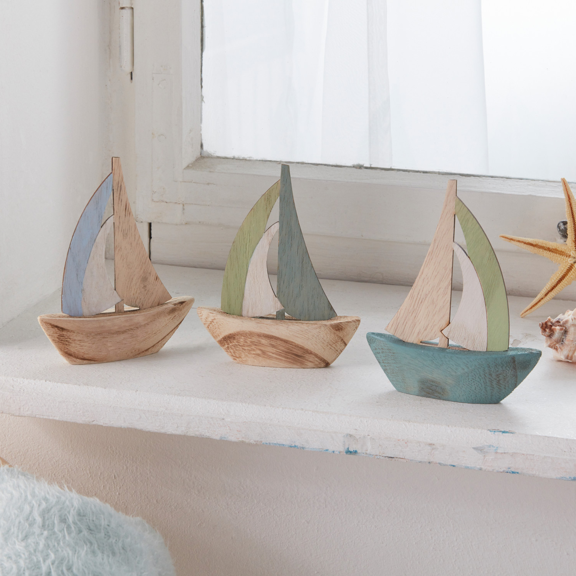 Acheter Lot de 3 bateaux "hissez-haut"  dans la boutique en ligne de Frank Flechtwaren