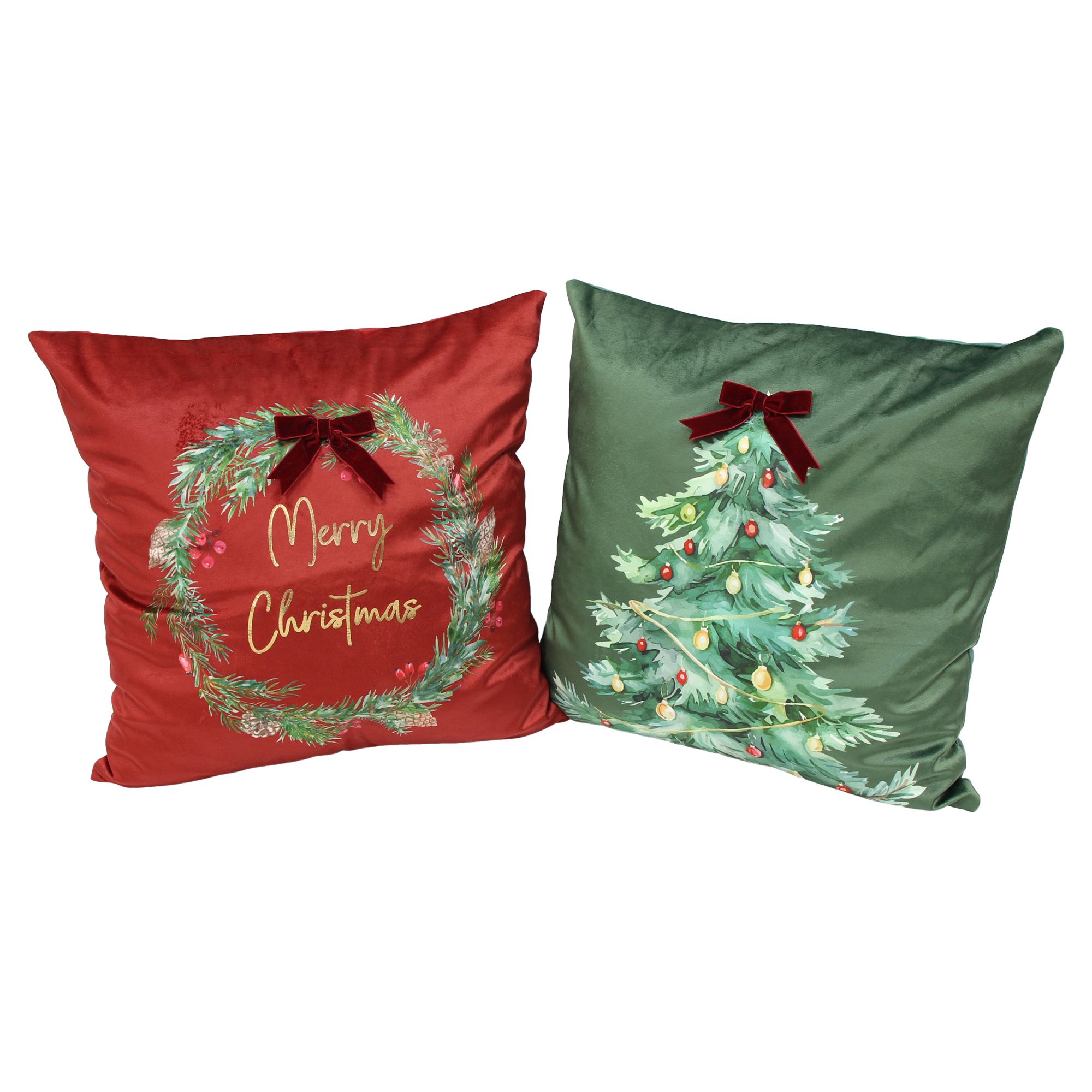 Acheter Housse de coussin LED « Christmas », lot de 2 dans la boutique en ligne de Frank Flechtwaren pour Coussins &amp; remplissages