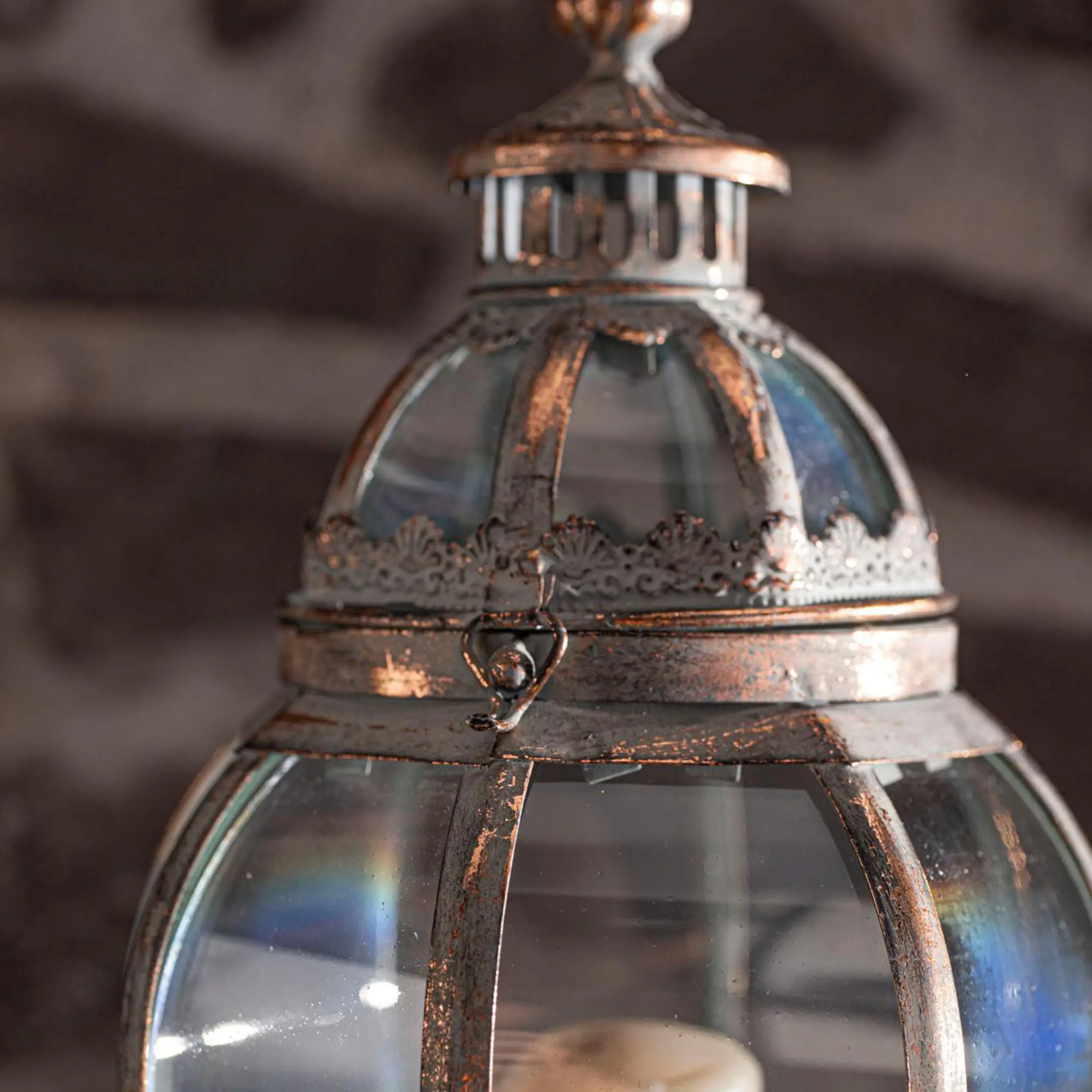 Acheter Lanterne suspendue « Metallic Vintage » dans la boutique en ligne de Frank Flechtwaren pour Lanternes