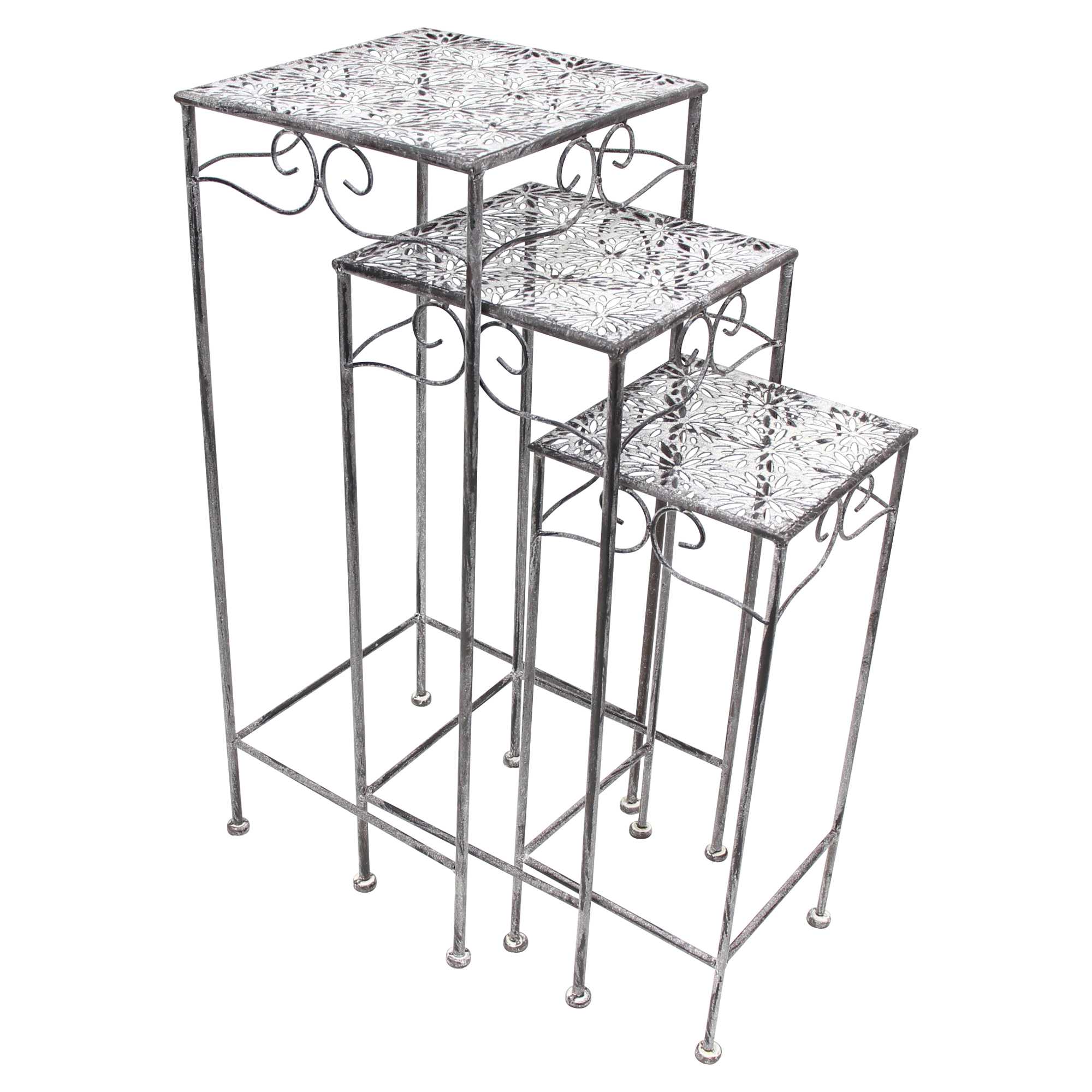 Acheter Lot de 3 tables d'appoint "Flowers" dans la boutique en ligne de Frank Flechtwaren pour Tabourets Acheter Lot de 3 tables d'appoint "Flowers" dans la boutique en ligne de Frank Flechtwaren pour Tabourets