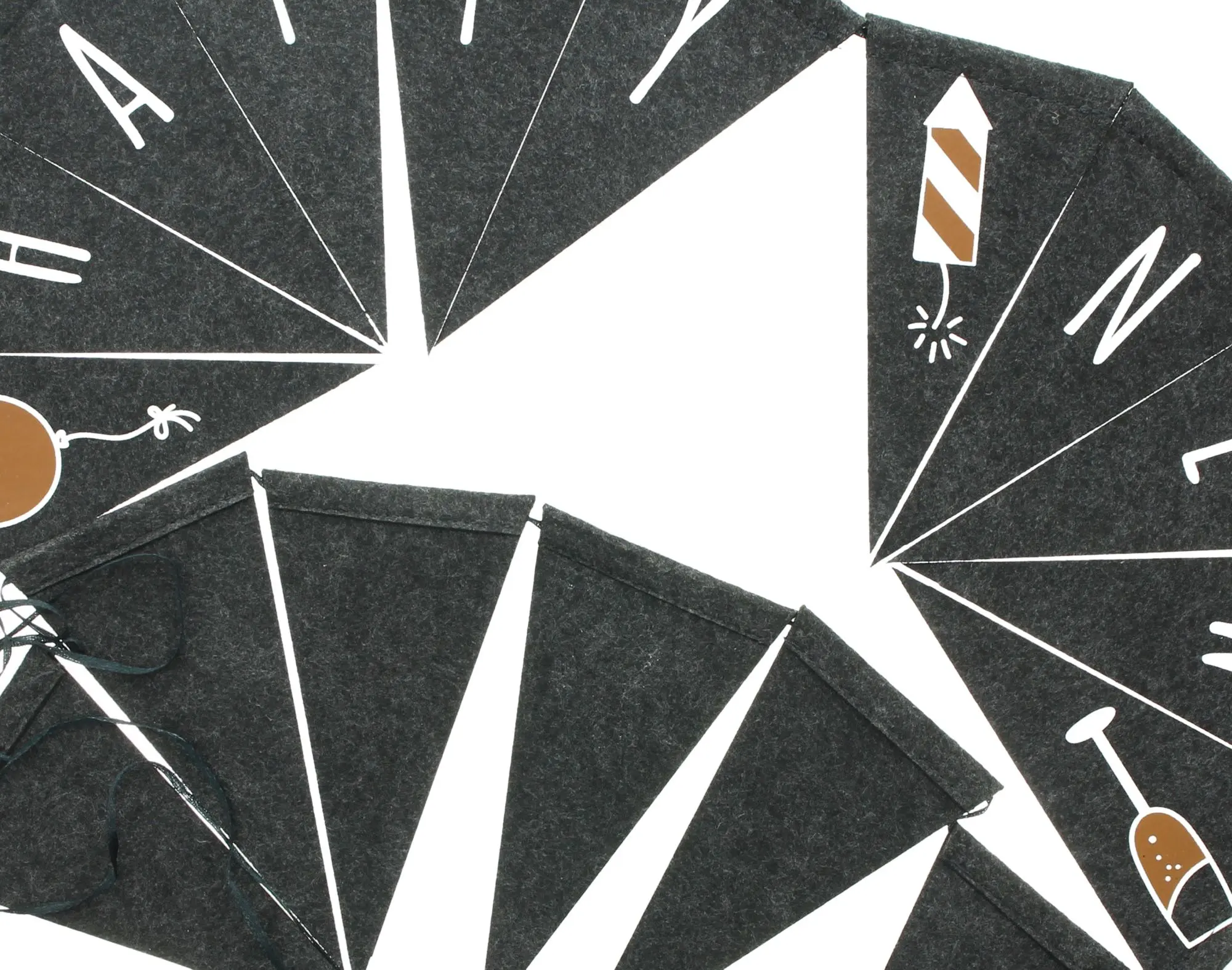 Acheter Guirlande en feutre « Happy New Year »  dans la boutique en ligne de Frank Flechtwaren pour Décorations murales