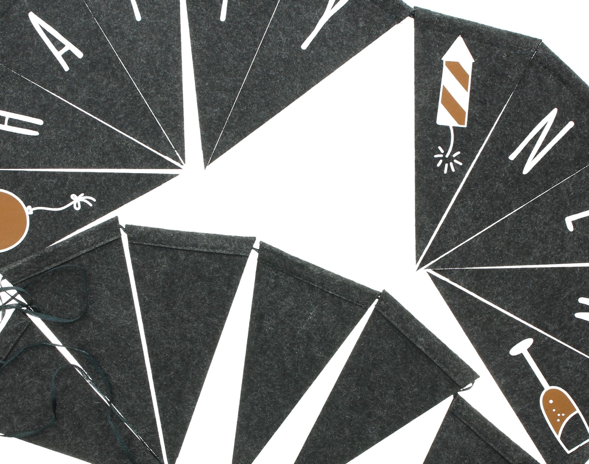 Acheter Guirlande en feutre « Happy New Year »  dans la boutique en ligne de Frank Flechtwaren pour Décorations murales