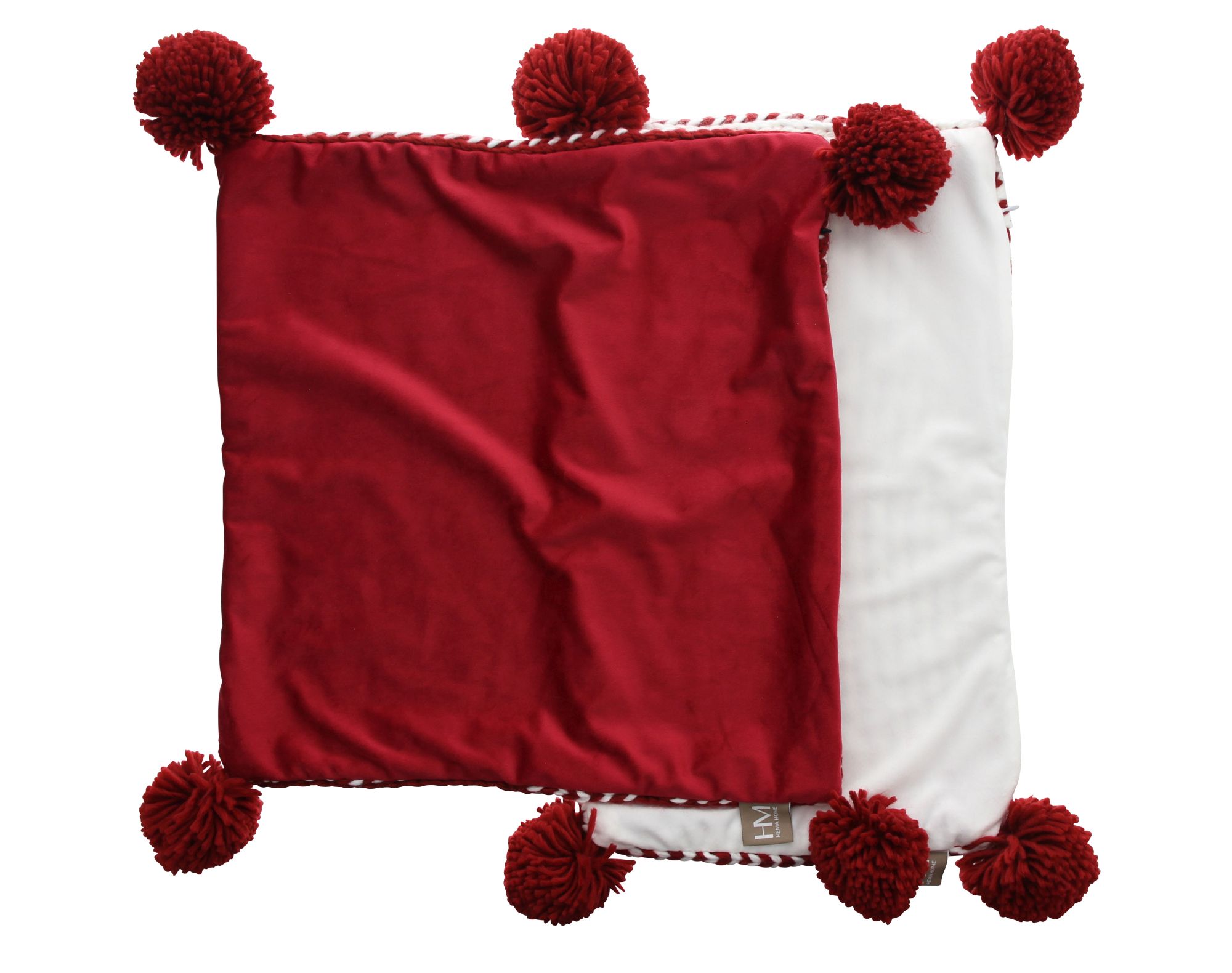 Acheter Lot de 2 housses de coussin "pompon" dans la boutique en ligne de Frank Flechtwaren pour Noël Acheter Lot de 2 housses de coussin "pompon" dans la boutique en ligne de Frank Flechtwaren pour Noël