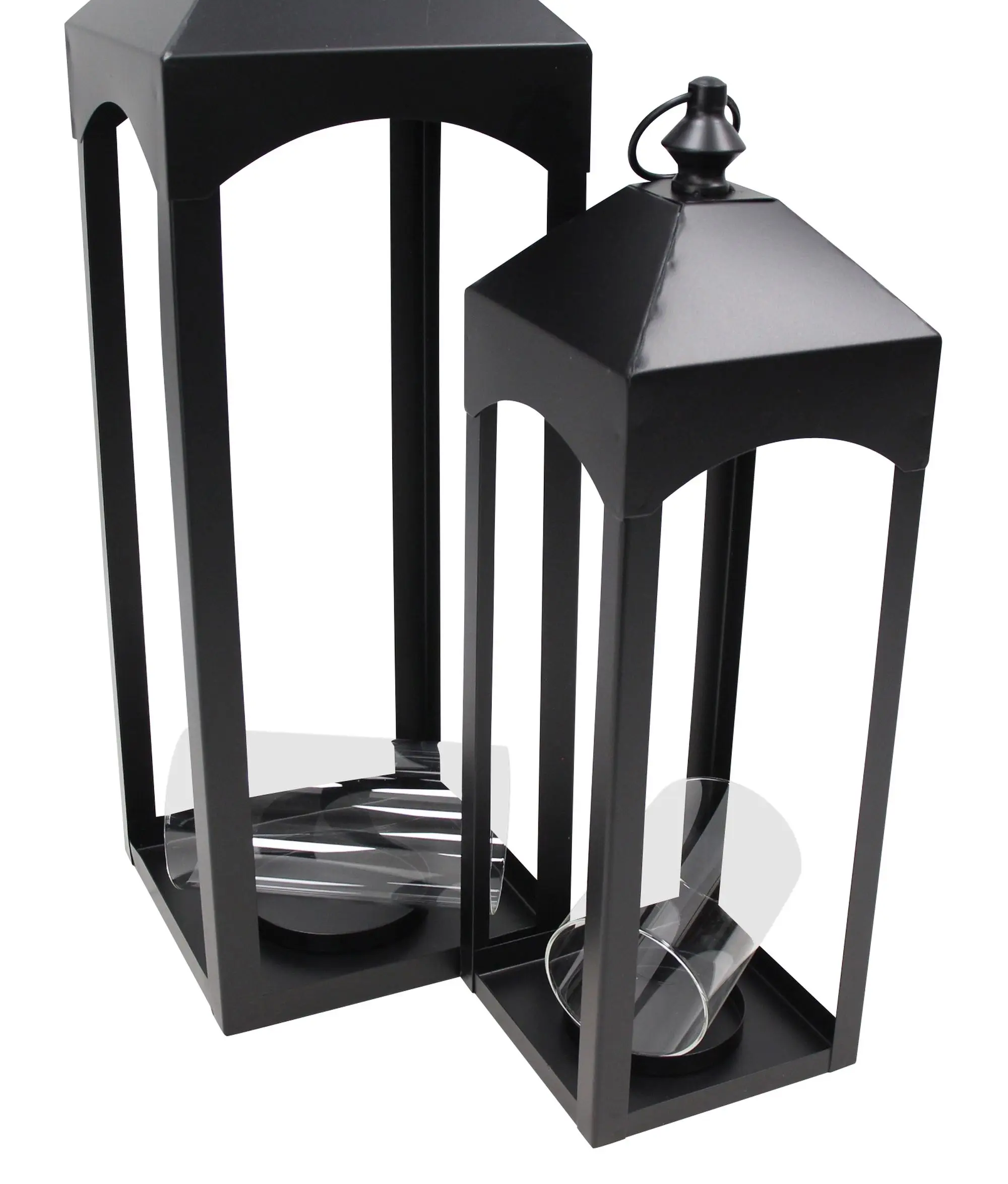 Acheter Lot de 2 lanternes "Noire"  dans la boutique en ligne de Frank Flechtwaren pour Lanternes