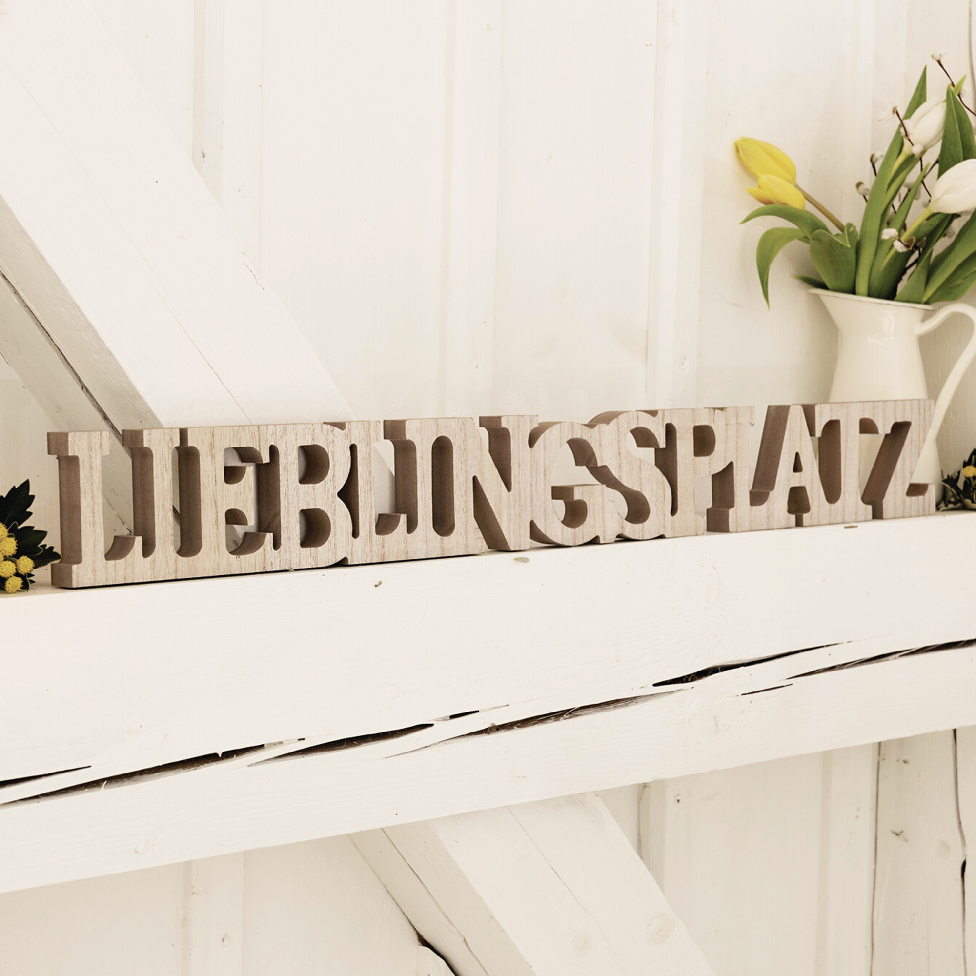 Acheter Lettrage "Lieblingsplatz"  dans la boutique en ligne de Frank Flechtwaren
