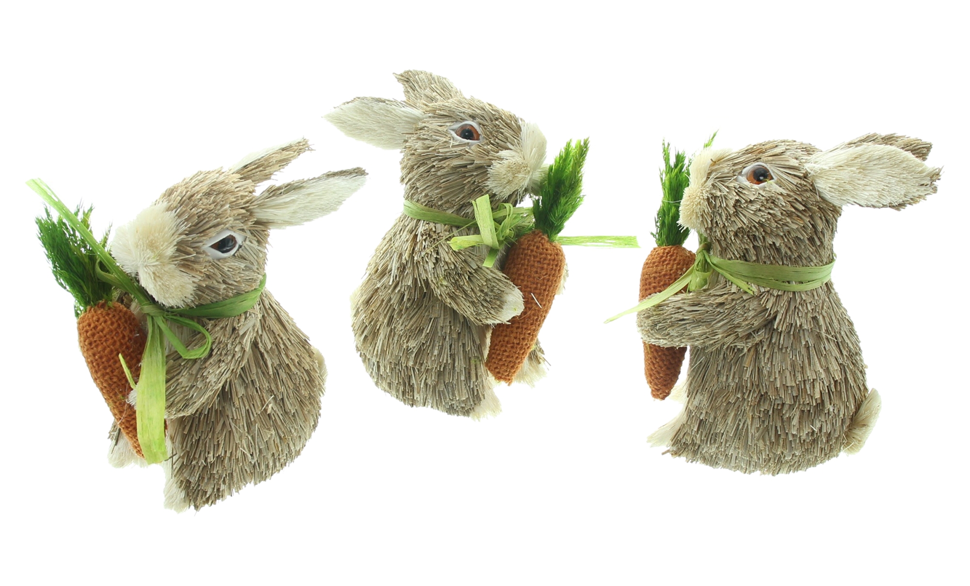 Acheter lot de 3 figurines "lapin avec carotte"  dans la boutique en ligne de Frank Flechtwaren pour Nouvel arrivage