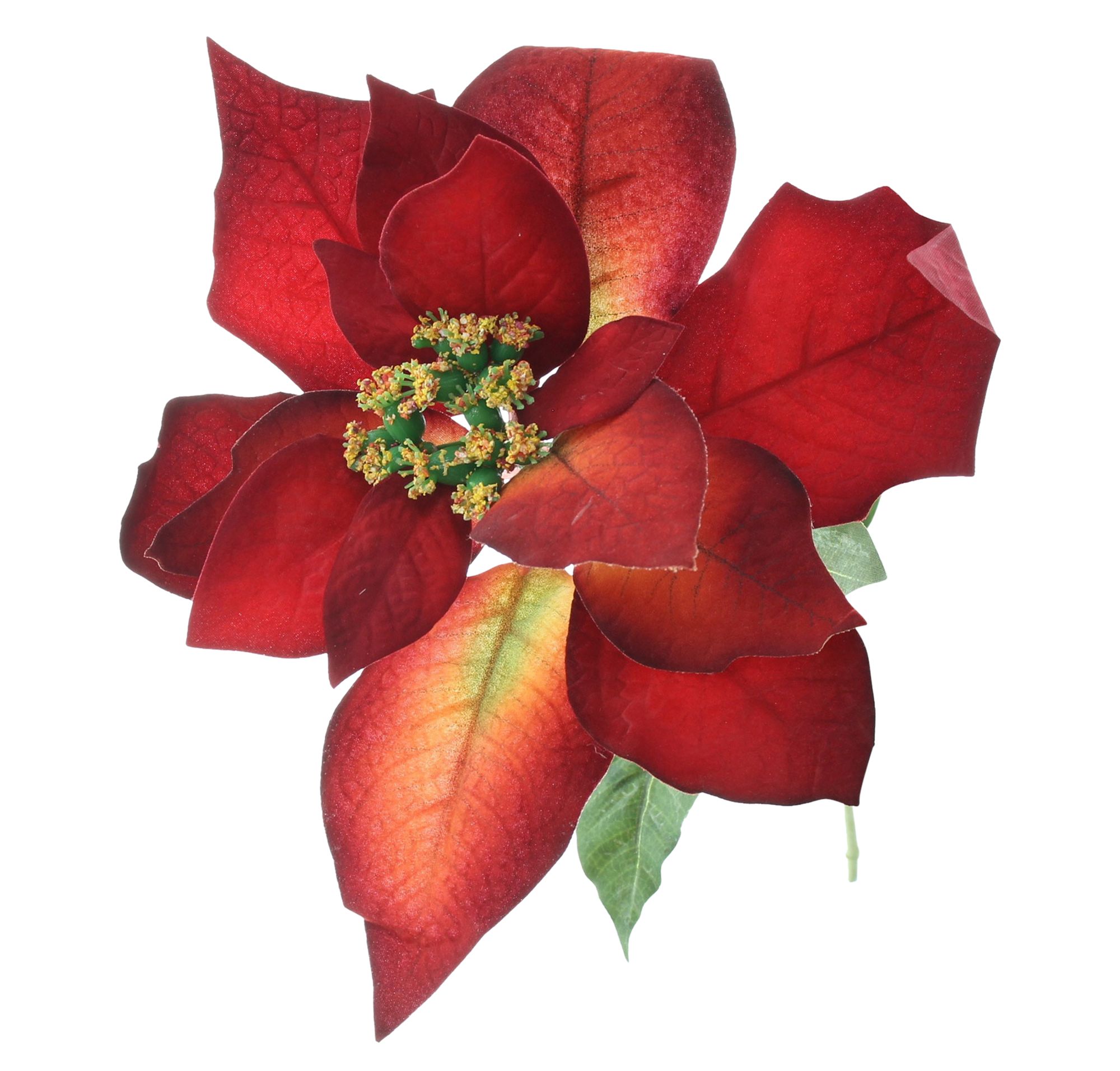 Acheter Lot de 2 fleurs artificielles "poinsettia"  dans la boutique en ligne de Frank Flechtwaren pour Noël