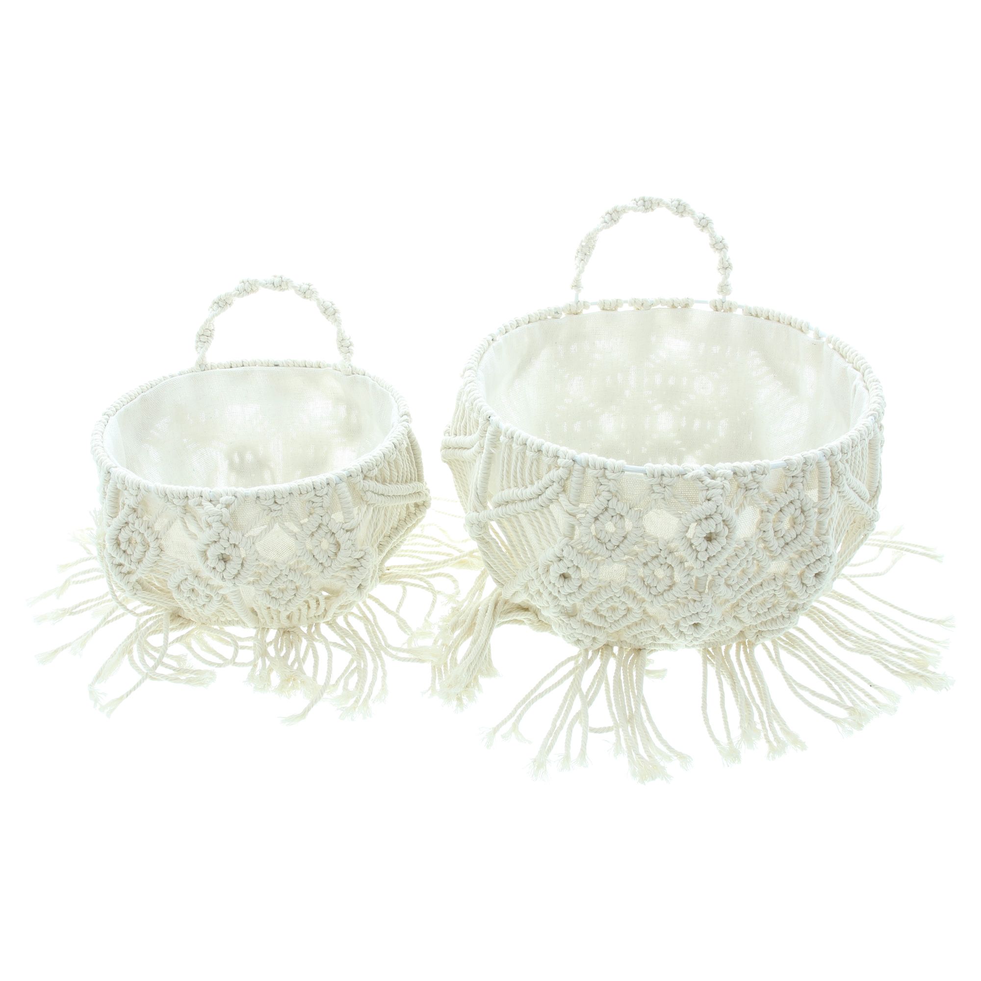 Acheter Lot de 2 paniers muraux "macramé" dans la boutique en ligne de Frank Flechtwaren pour Look décontracté Acheter Lot de 2 paniers muraux "macramé" dans la boutique en ligne de Frank Flechtwaren pour Look décontracté
