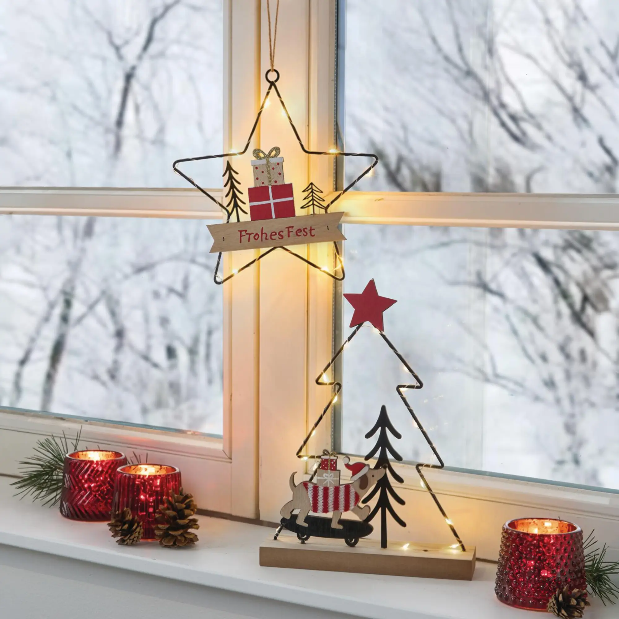 Acheter Sapin LED « Teckel sur skateboard » dans la boutique en ligne de Frank Flechtwaren pour Sapins