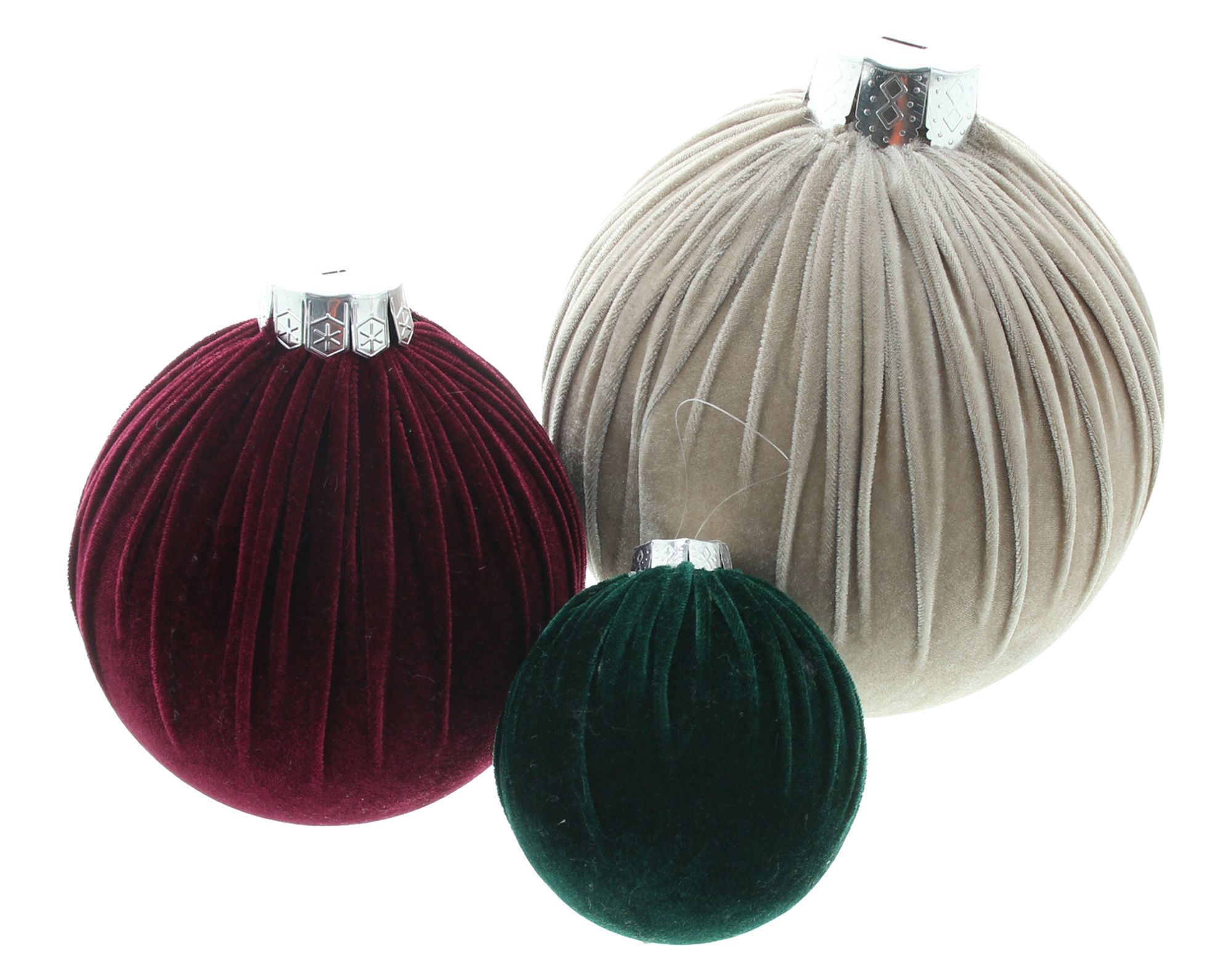 Acheter Boule décorative « Élégance », lot de 3 dans la boutique en ligne de Frank Flechtwaren pour Noël nostalgique