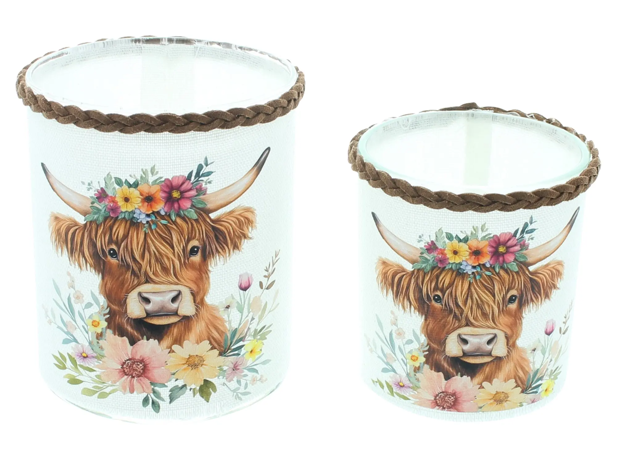 Acheter Lot de 2 luminions "taureau couronne de fleurs"  dans la boutique en ligne de Frank Flechtwaren pour Photophores