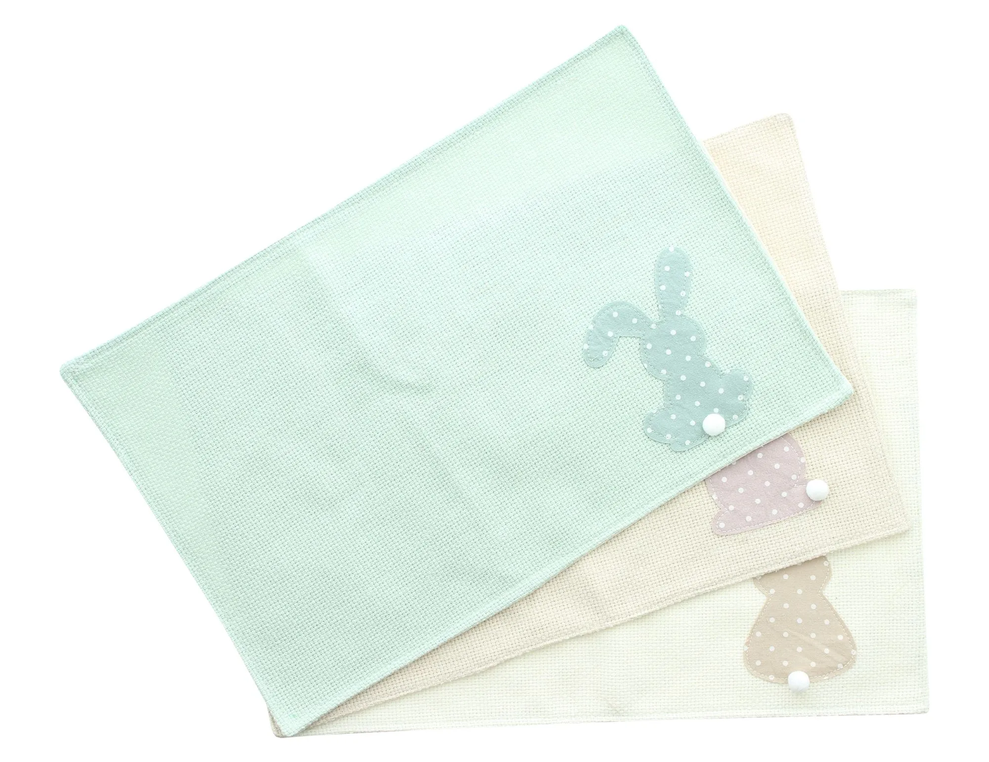 Acheter Lot de 3 sets de table "lapins pastels"  dans la boutique en ligne de Frank Flechtwaren pour Textiles de table