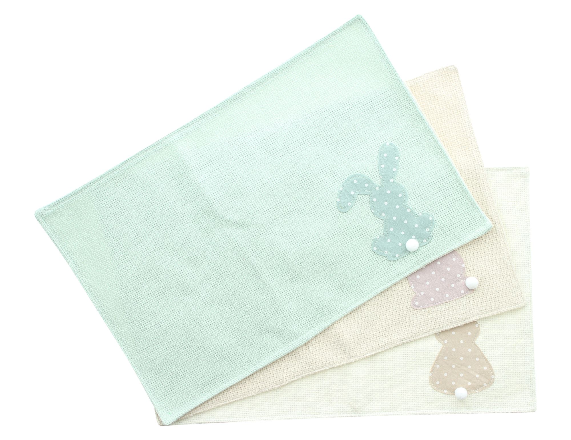 Acheter Lot de 3 sets de table "lapins pastels"  dans la boutique en ligne de Frank Flechtwaren pour 