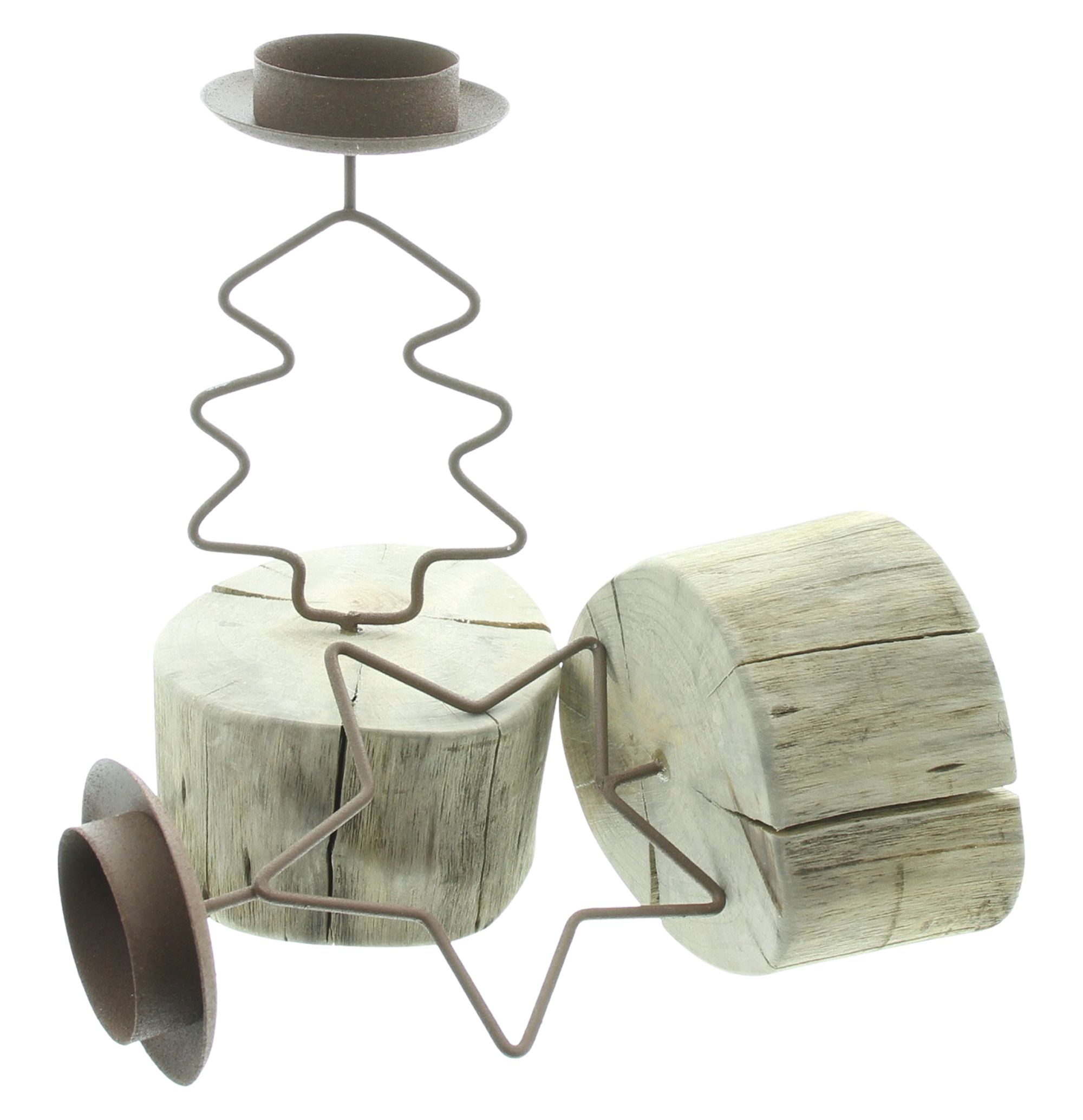 Acheter Lot de 2 bougeoirs "Noël"  dans la boutique en ligne de Frank Flechtwaren pour Photophore