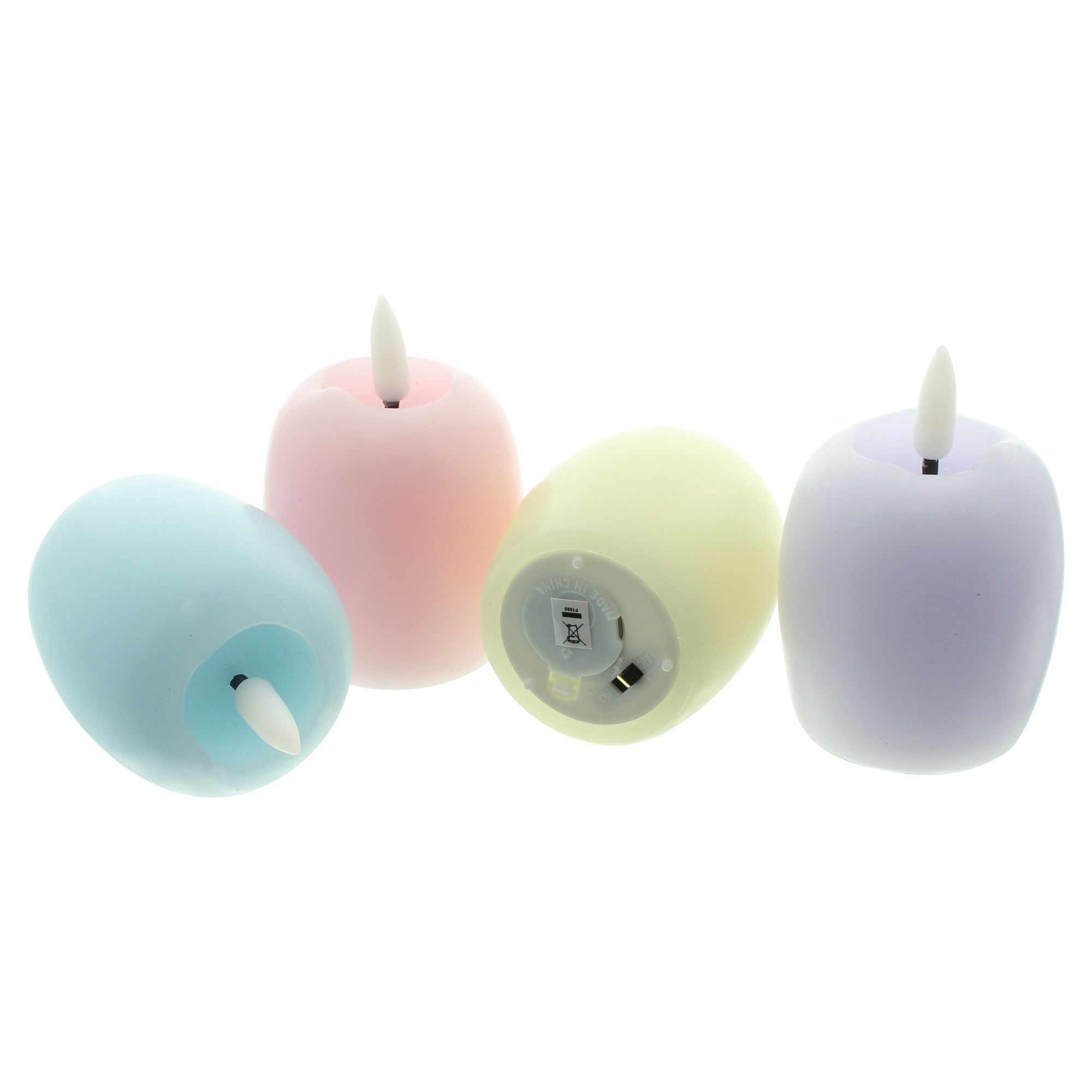 Acheter Lot de 4 bougies LED "oeuf pastel"  dans la boutique en ligne de Frank Flechtwaren pour Pâques