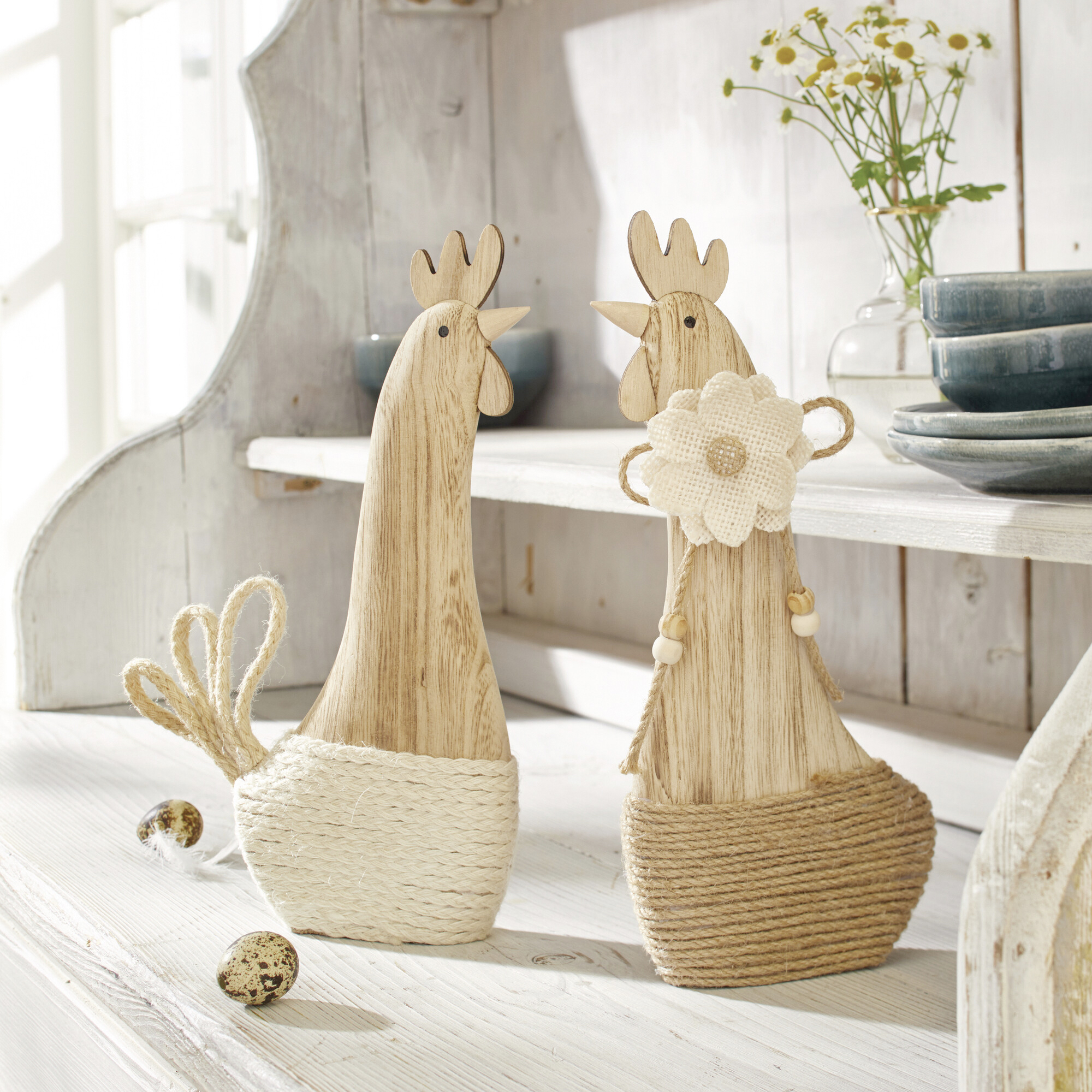 Acheter Lot de 2 poules "Bertha &amp; Louise"  dans la boutique en ligne de Frank Flechtwaren