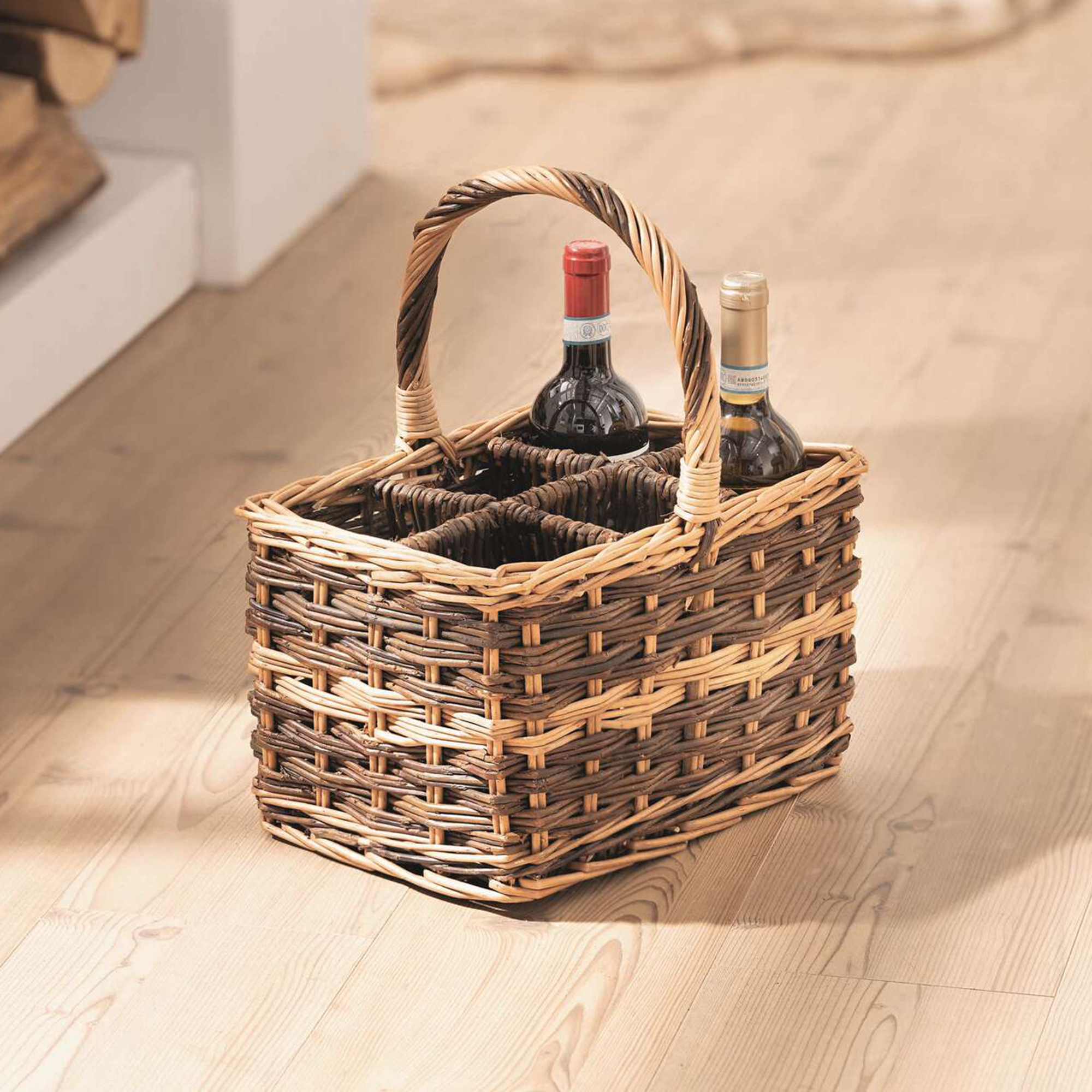 Acheter Panier à bouteilles "nature", pour 6 bouteilles  dans la boutique en ligne de Frank Flechtwaren