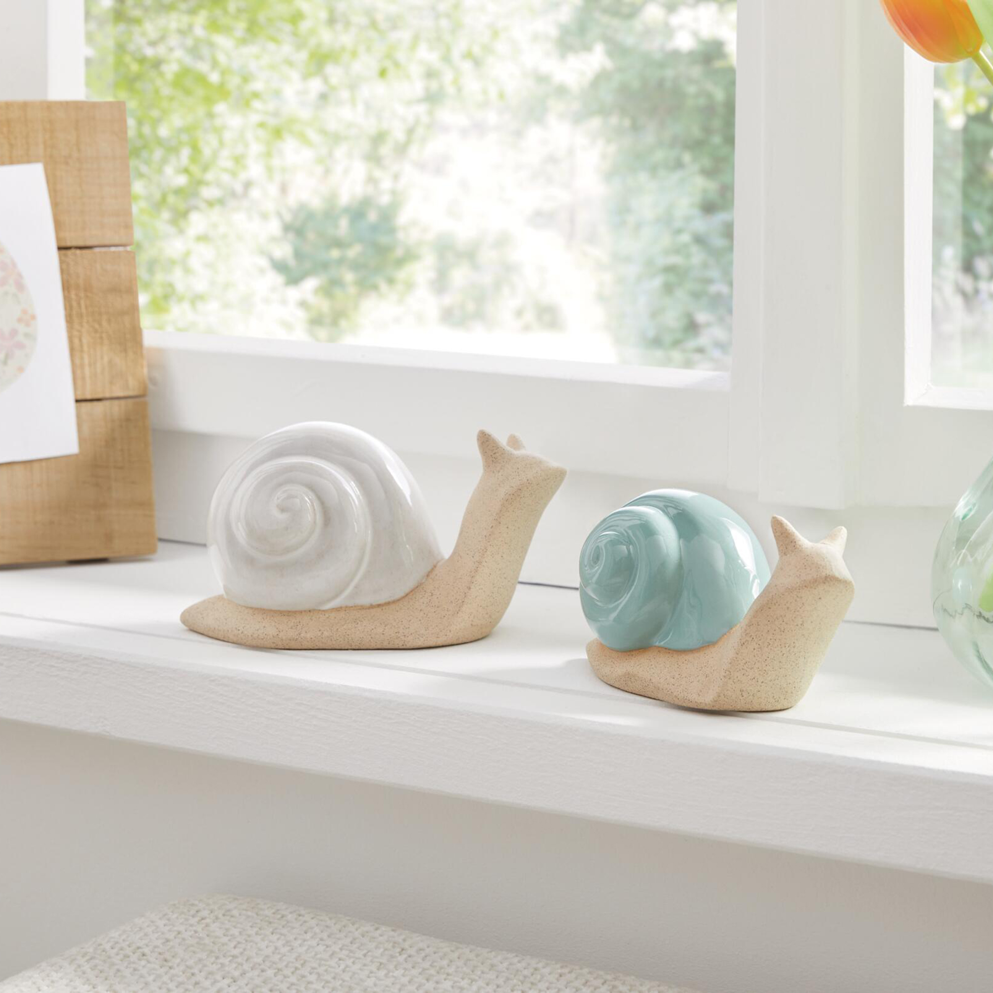 Acheter Lot de 2 figurines déco "course d'escargots"  dans la boutique en ligne de Frank Flechtwaren