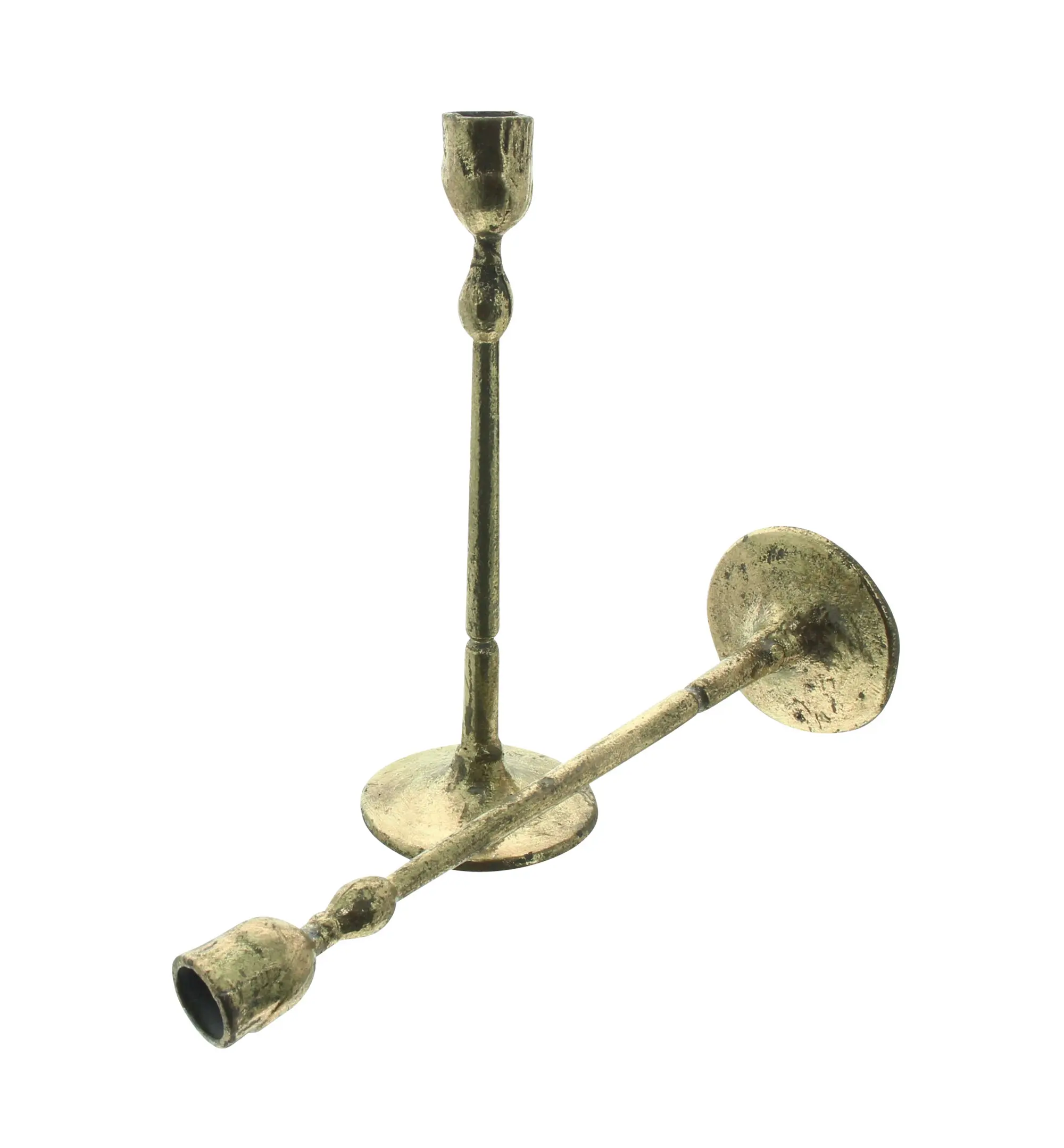 Acheter Lot de 2 bougeoirs "doré"  dans la boutique en ligne de Frank Flechtwaren pour Bougeoirs